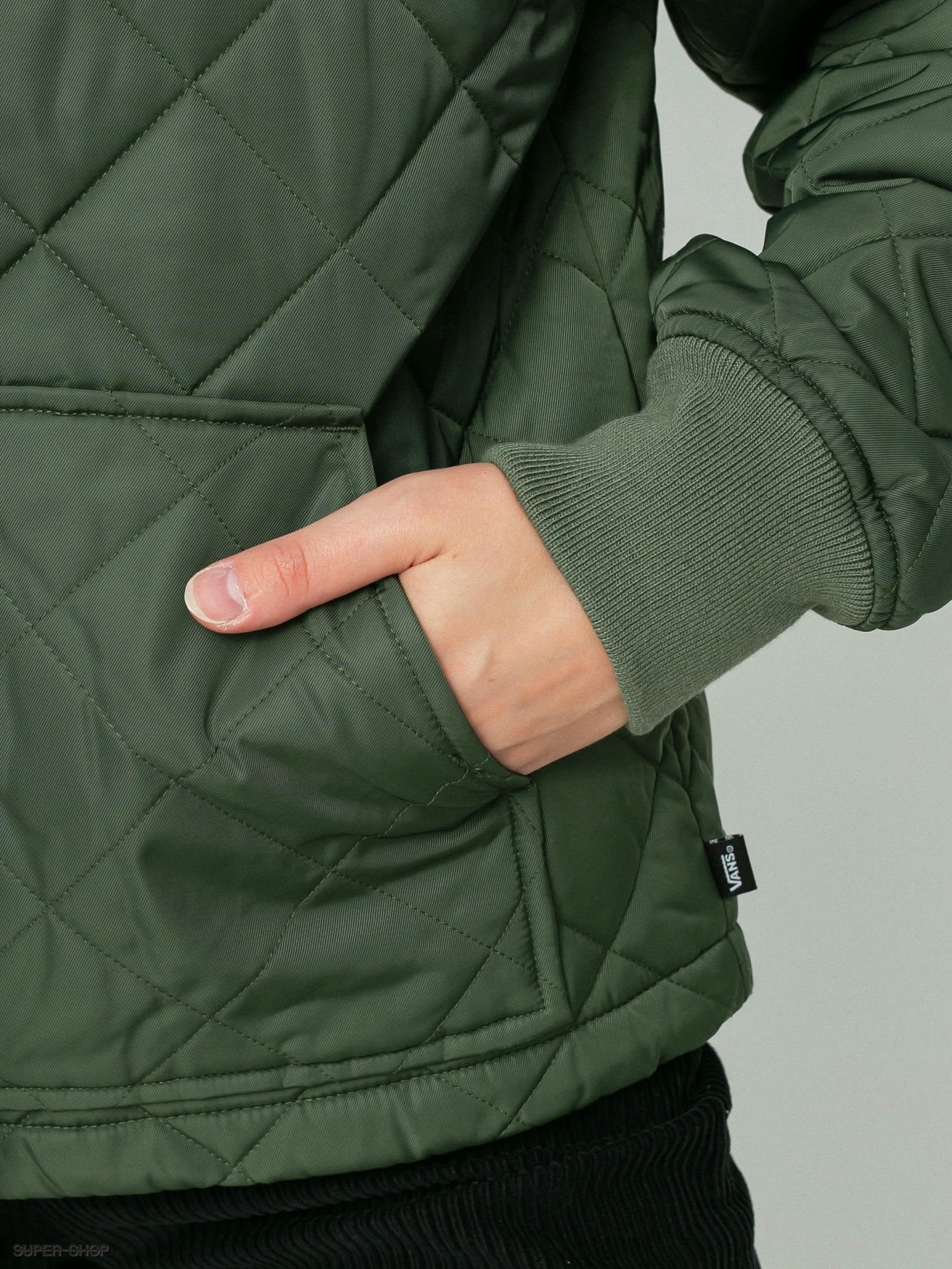 vans bomber jacket green