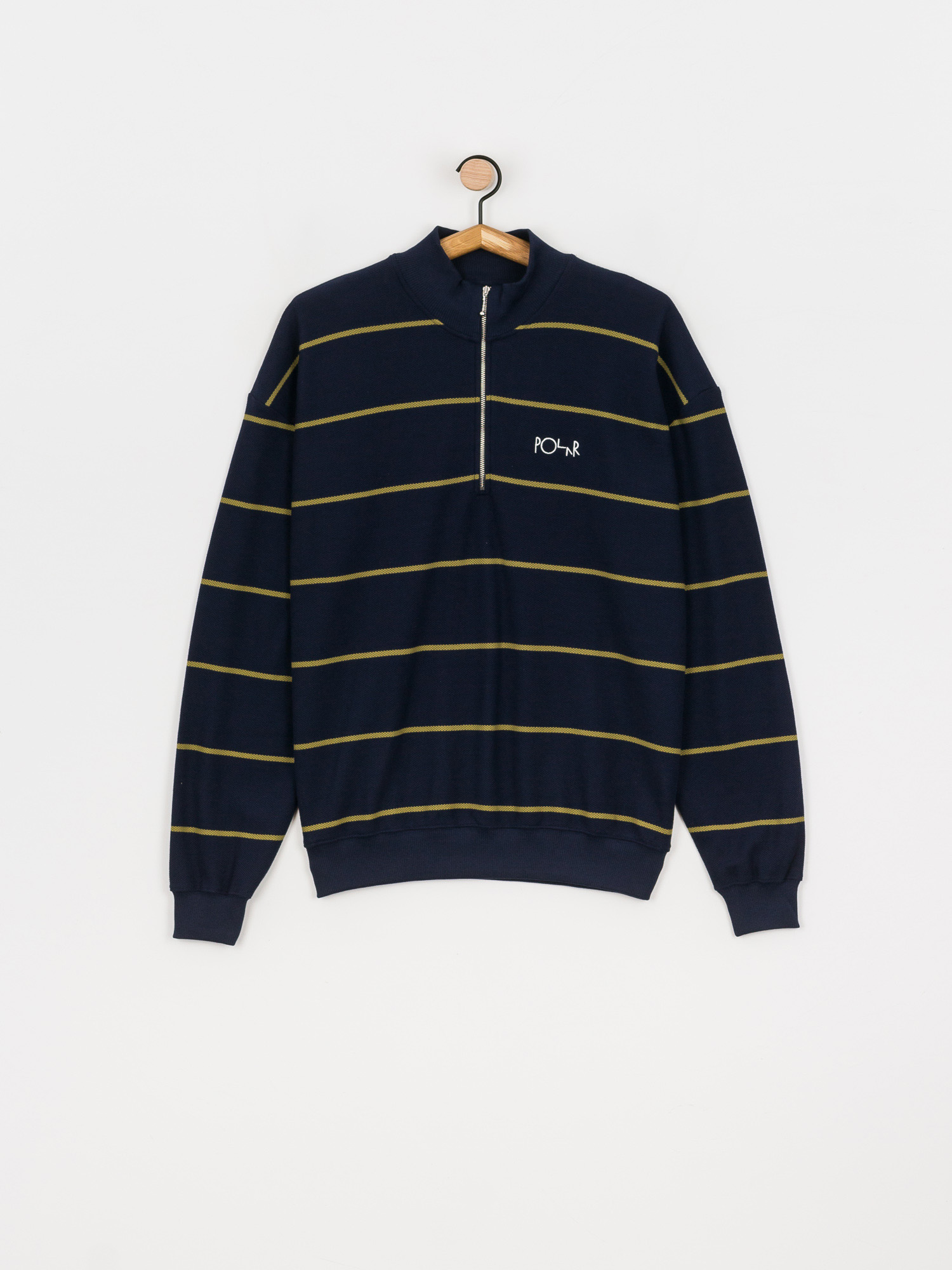 Polar Skate Stripe Zip Neck Sweatshirt - navy blue (navy)