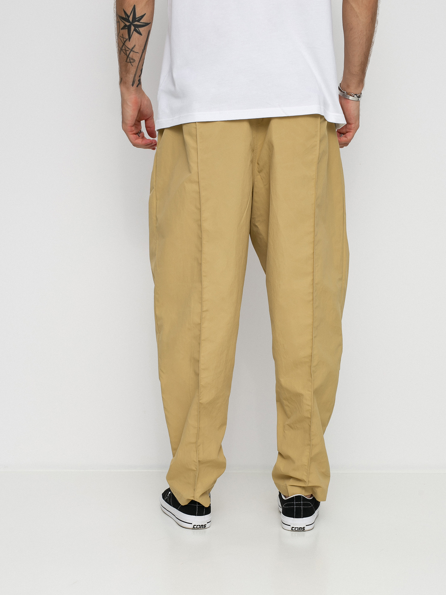 pintuck track pants