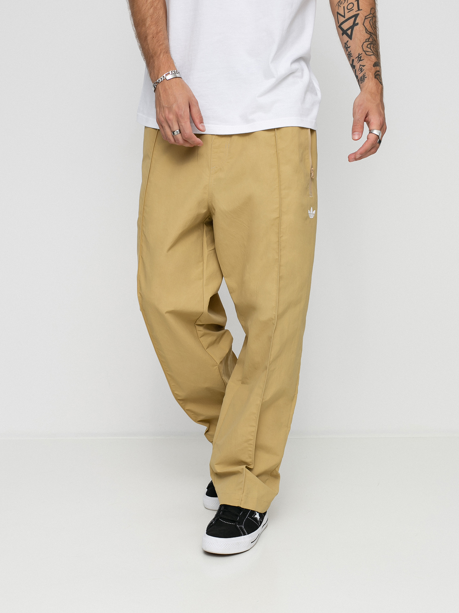 pintuck track pants