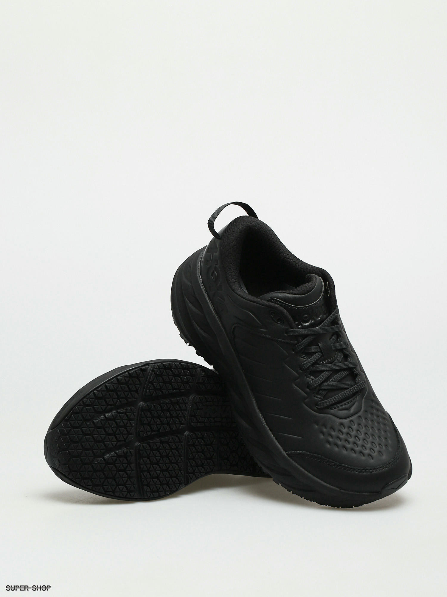 Hoka one one sales black leather