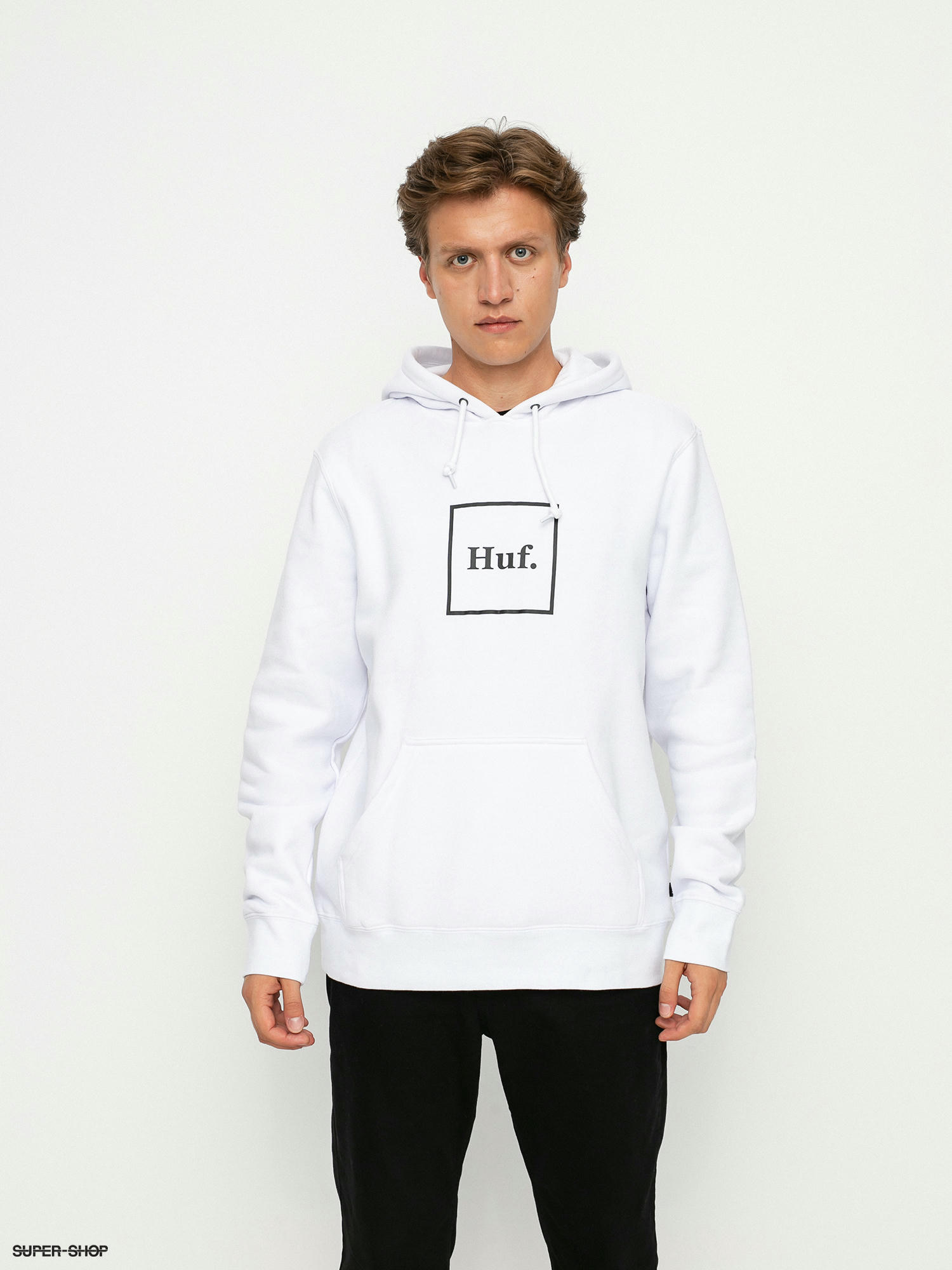 HUF Essentials Box Logo HD Hoodie (white)