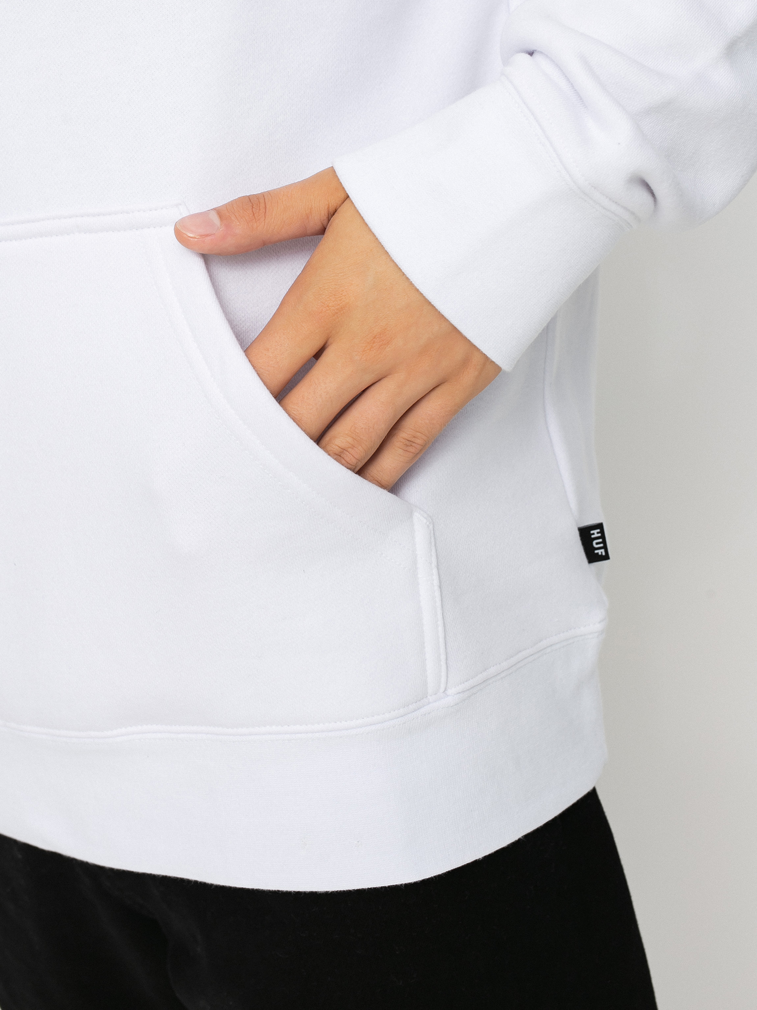 HUF Essentials Box Logo HD Hoodie (white)