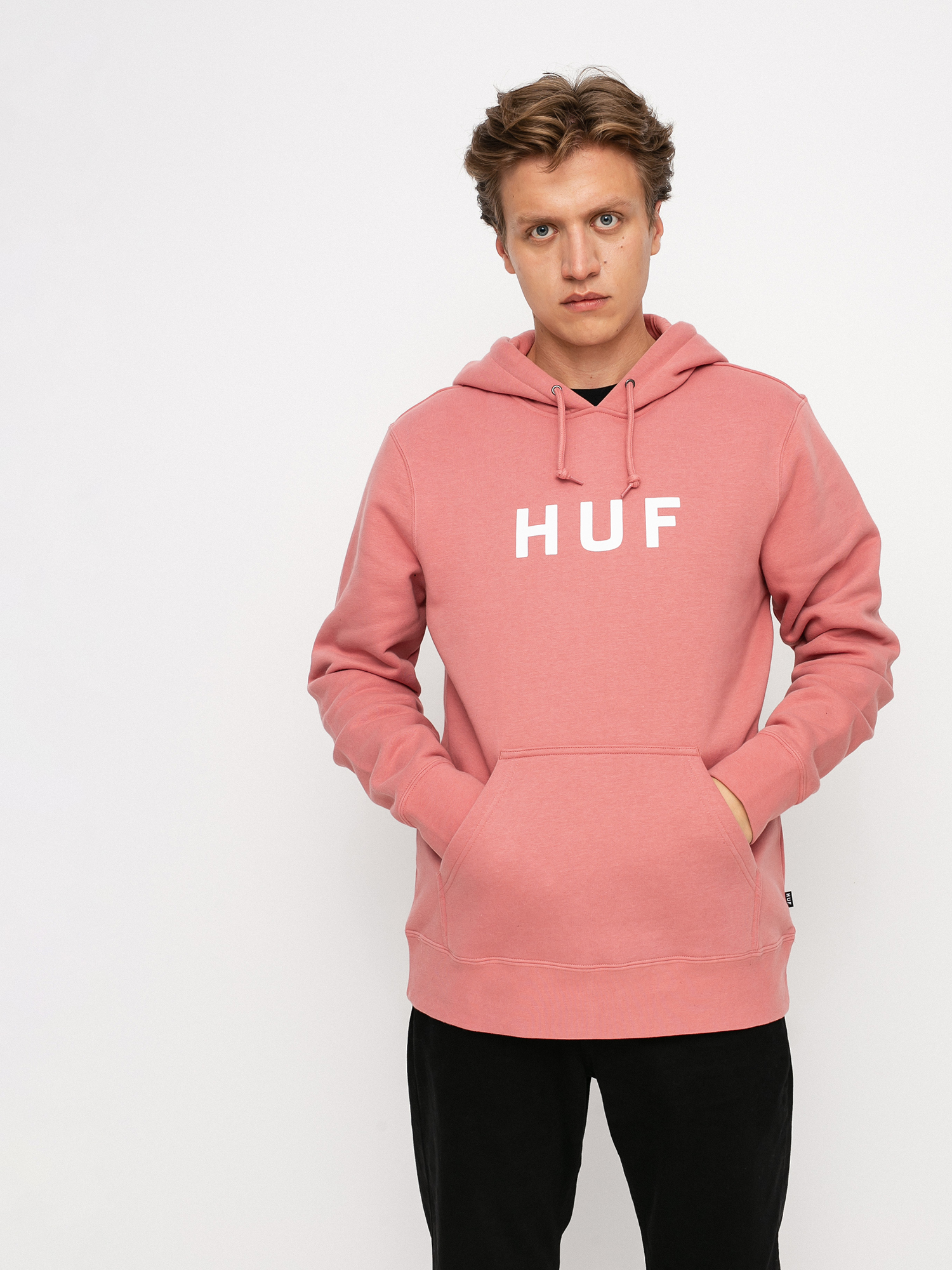 HUF OG Logo HD Hoodie (dusty rose)