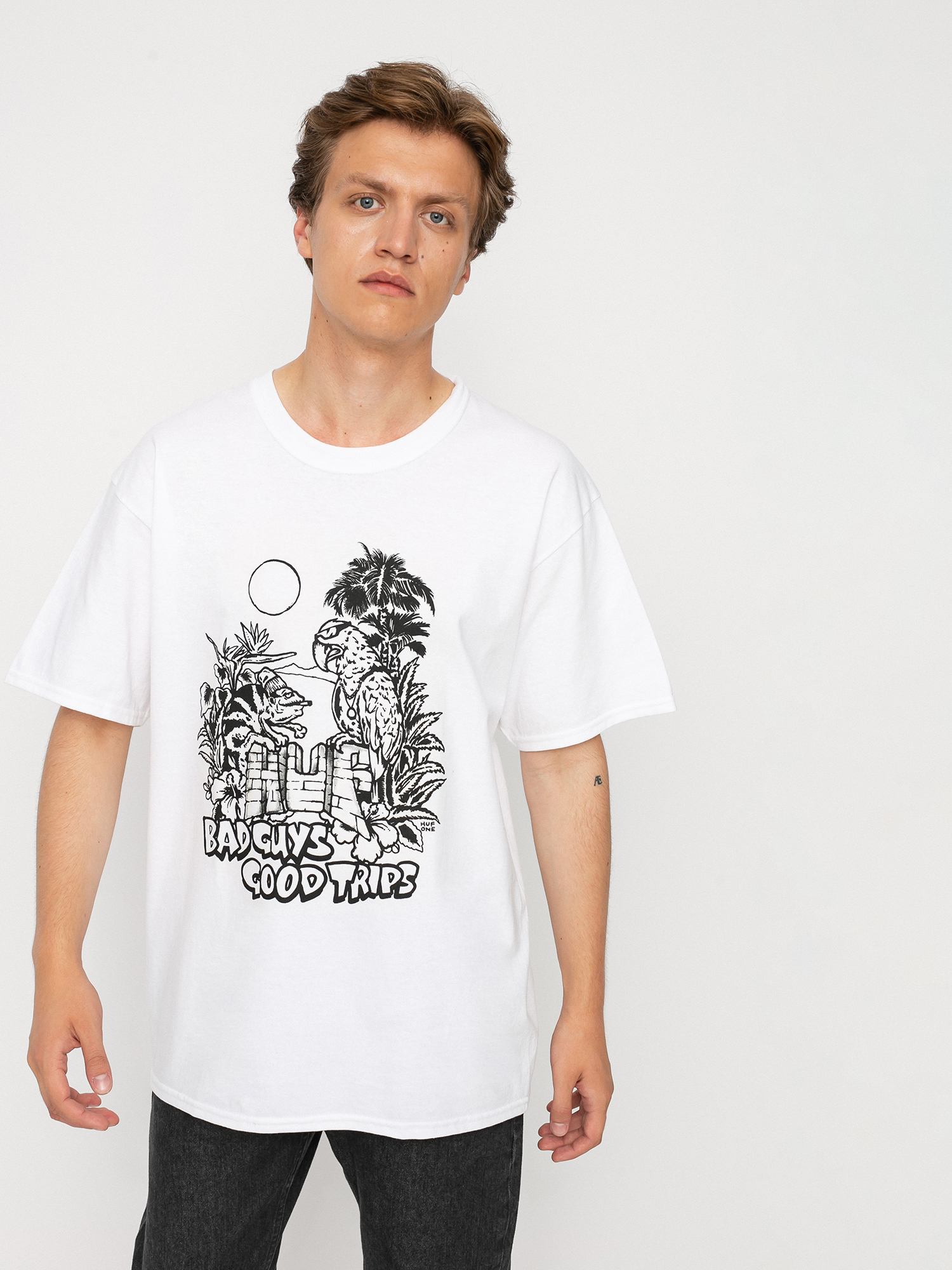 HUF Vacation UV Color T-shirt (white)