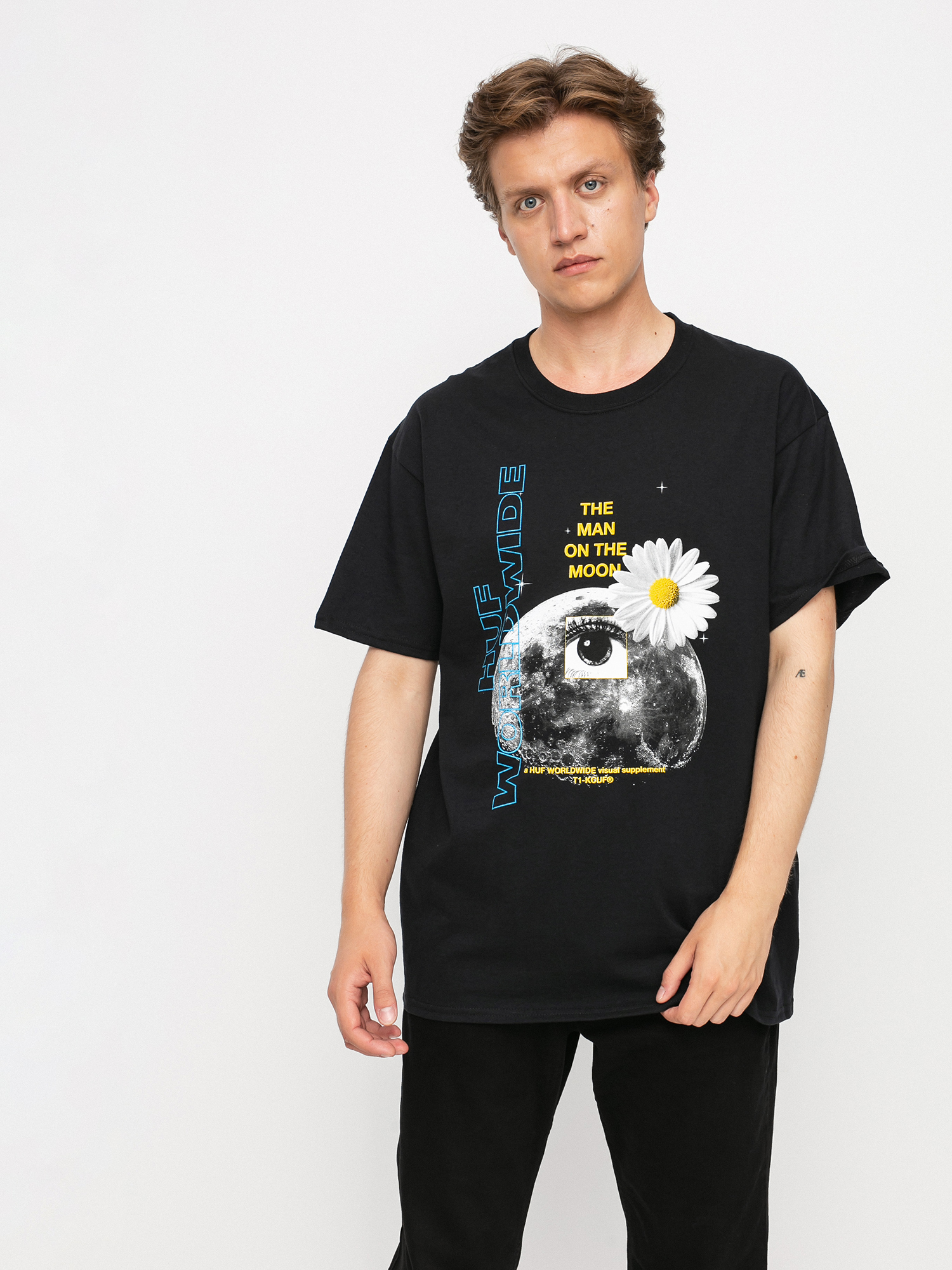 HUF The Man On The Moon T-shirt (black)