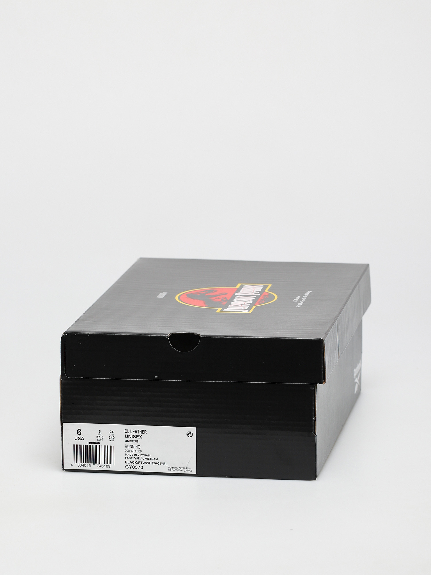 Reebok X Jurassic Park Cl Leather Shoes (black/ftwwht/aciyel)