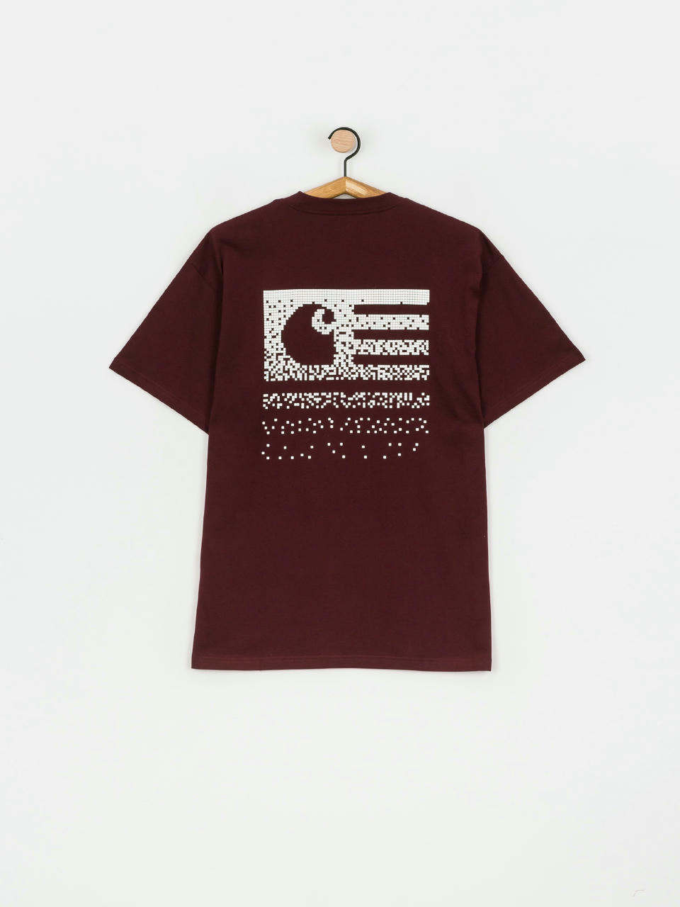 Carhartt WIP Fade State T-shirt - burgundy (wine/white)