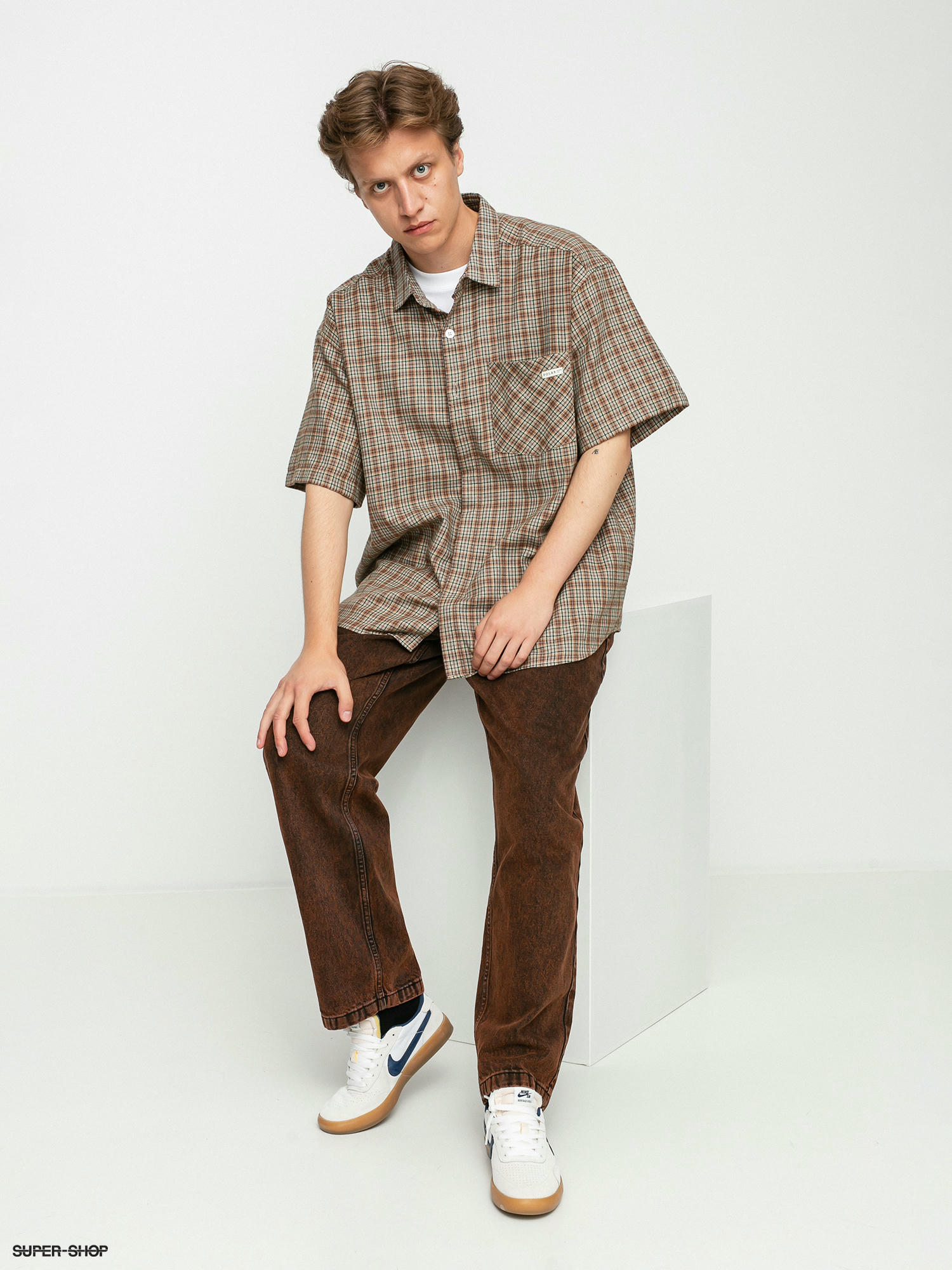Polar Skate Mitchell Flannel Shirt (brown)