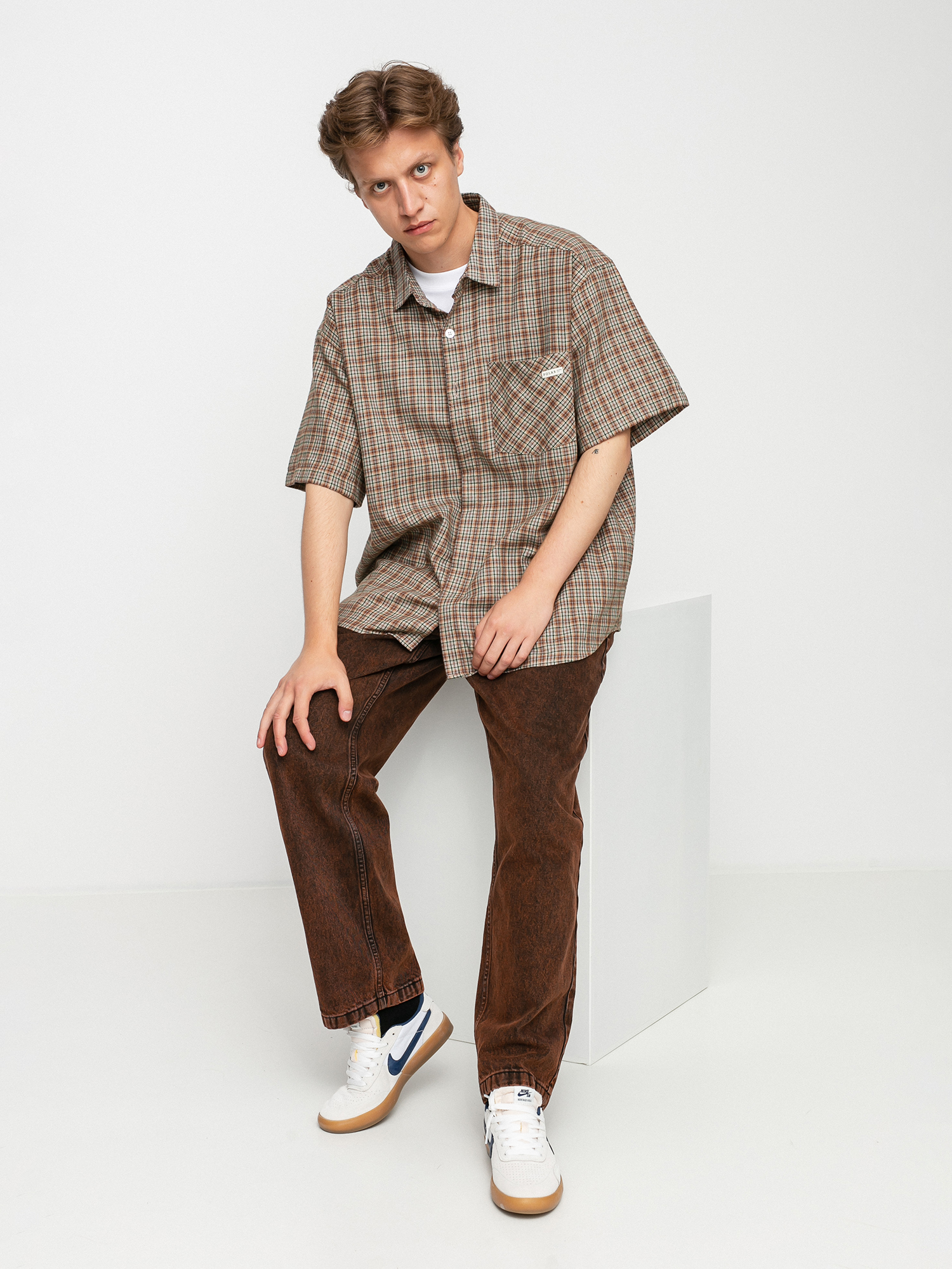 Polar Skate Mitchell Flannel Shirt (brown)