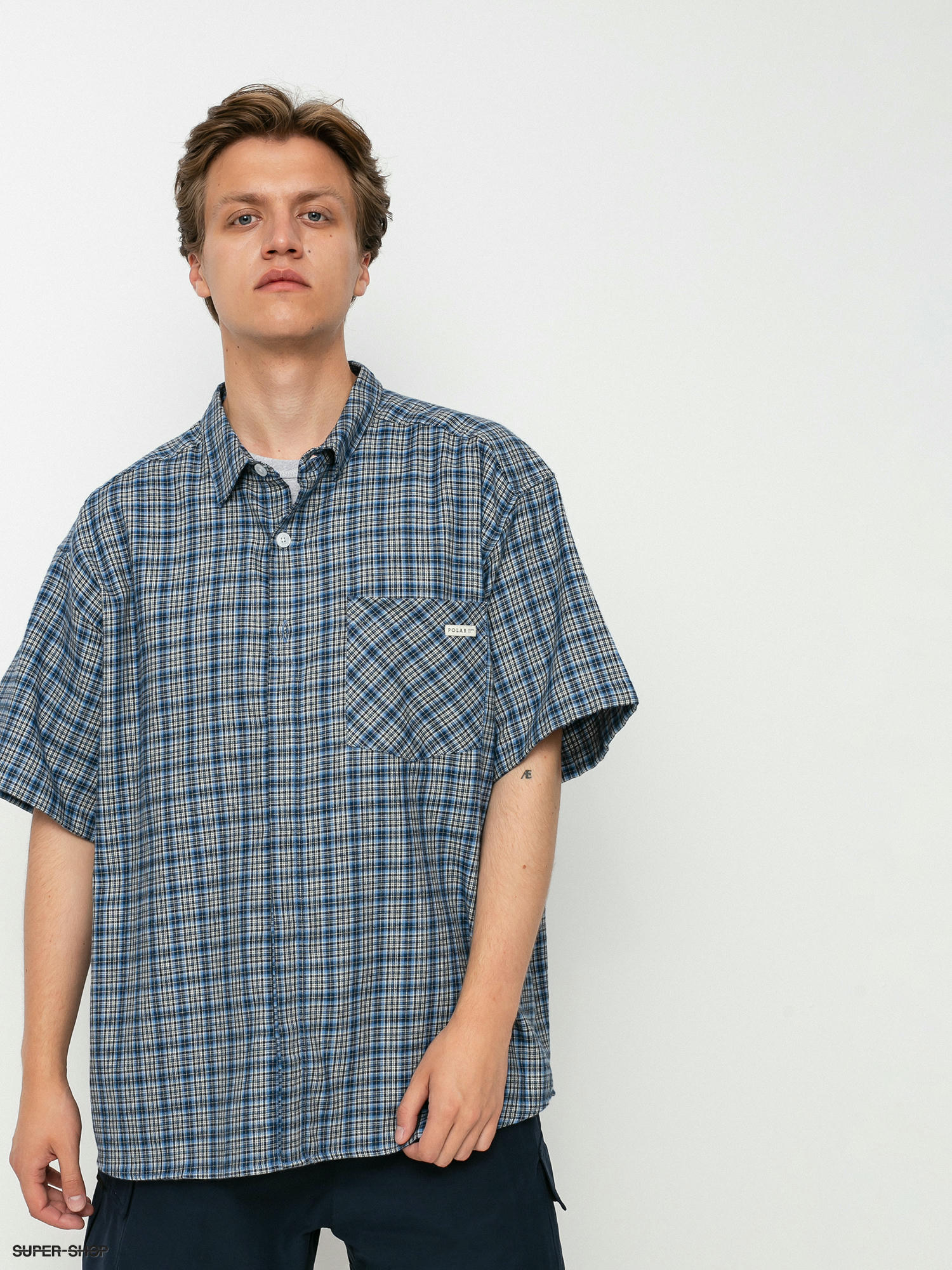 Polar Skate Mitchell Flannel Shirt (blue)