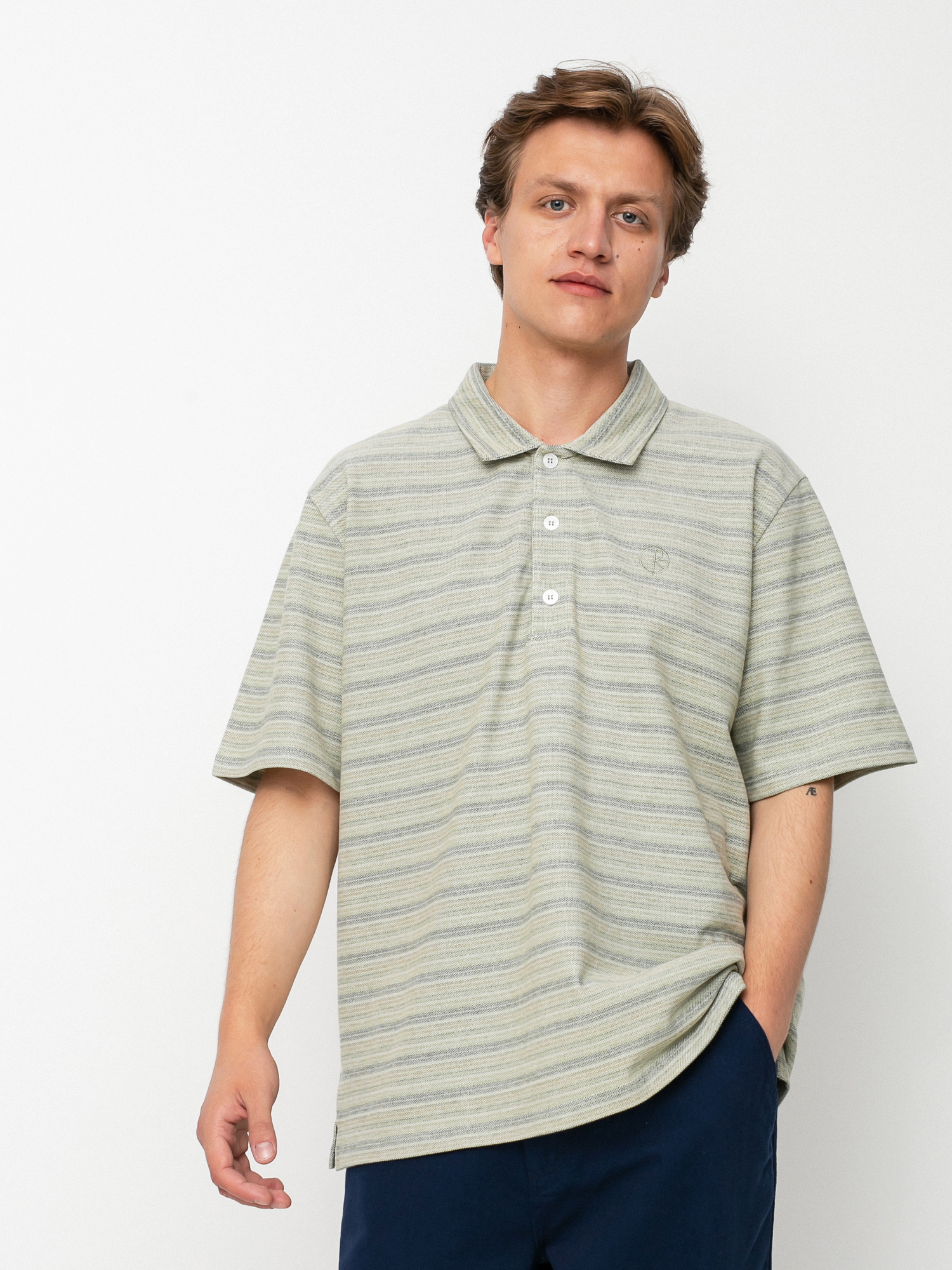 Polar Skate Multistripe Polo t-shirt (green)