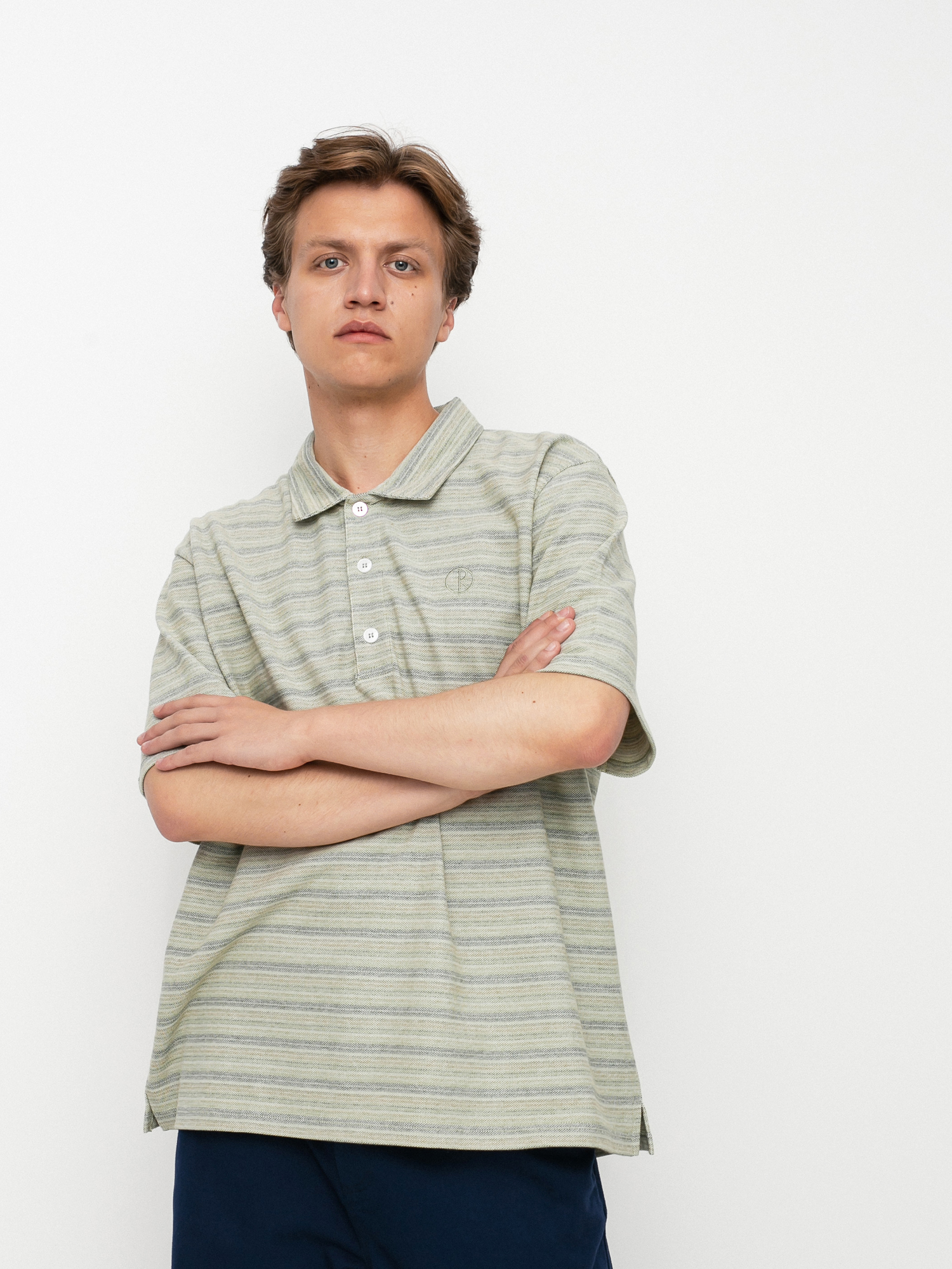 Polar Skate Multistripe Polo t-shirt (green)