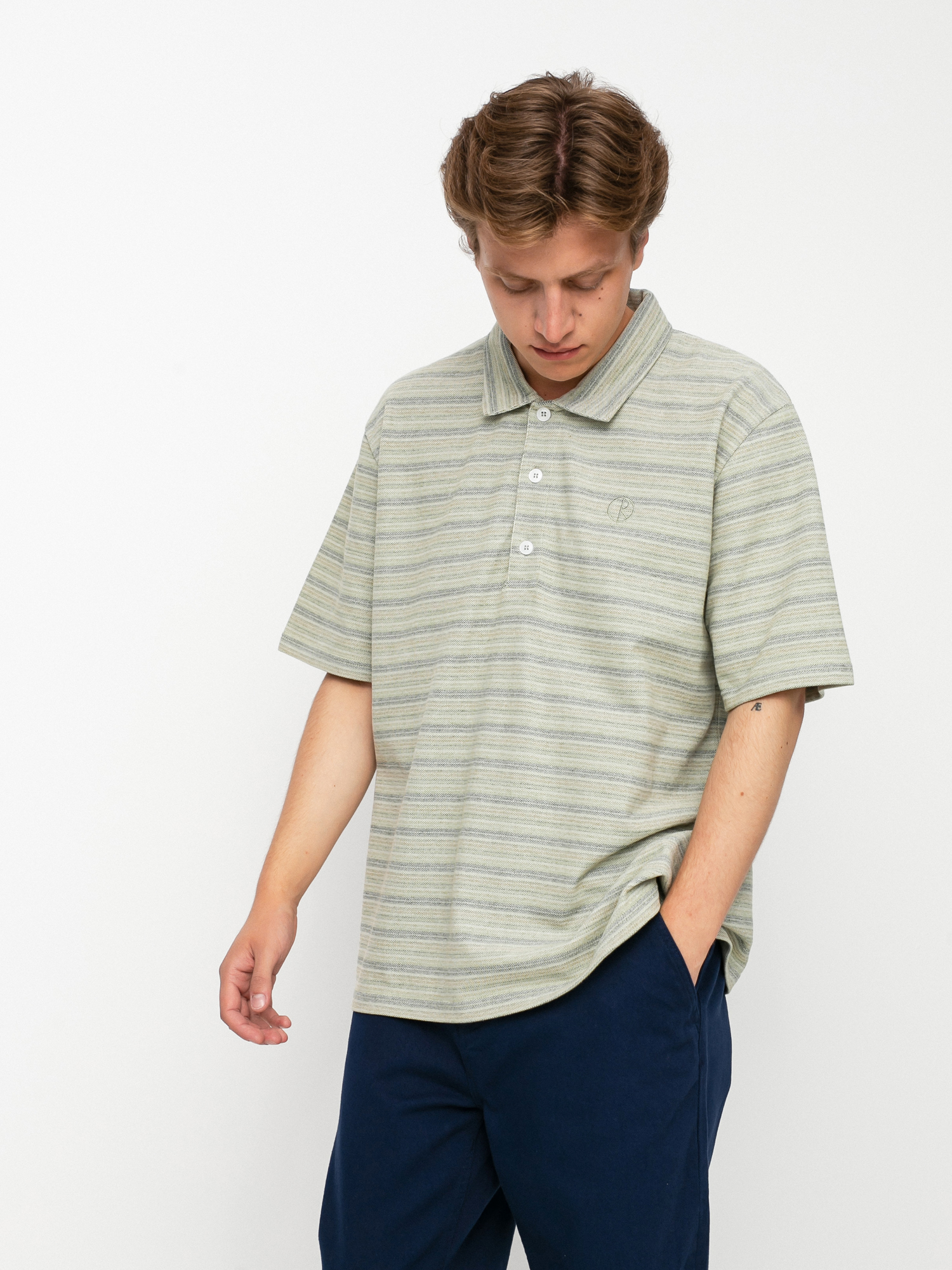 Polar Skate Multistripe Polo t-shirt (green)