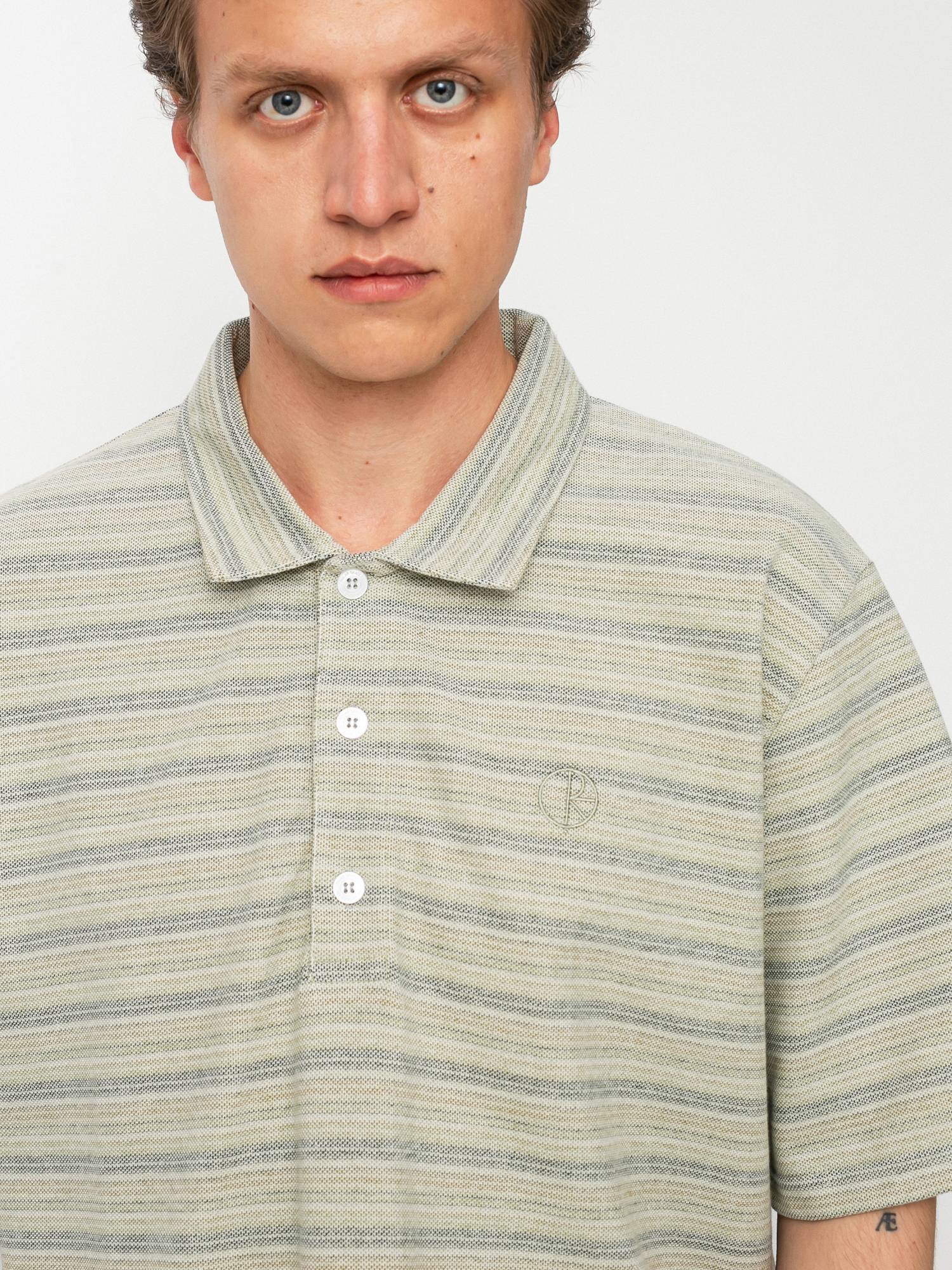 Polar Skate Multistripe Polo t-shirt (green)