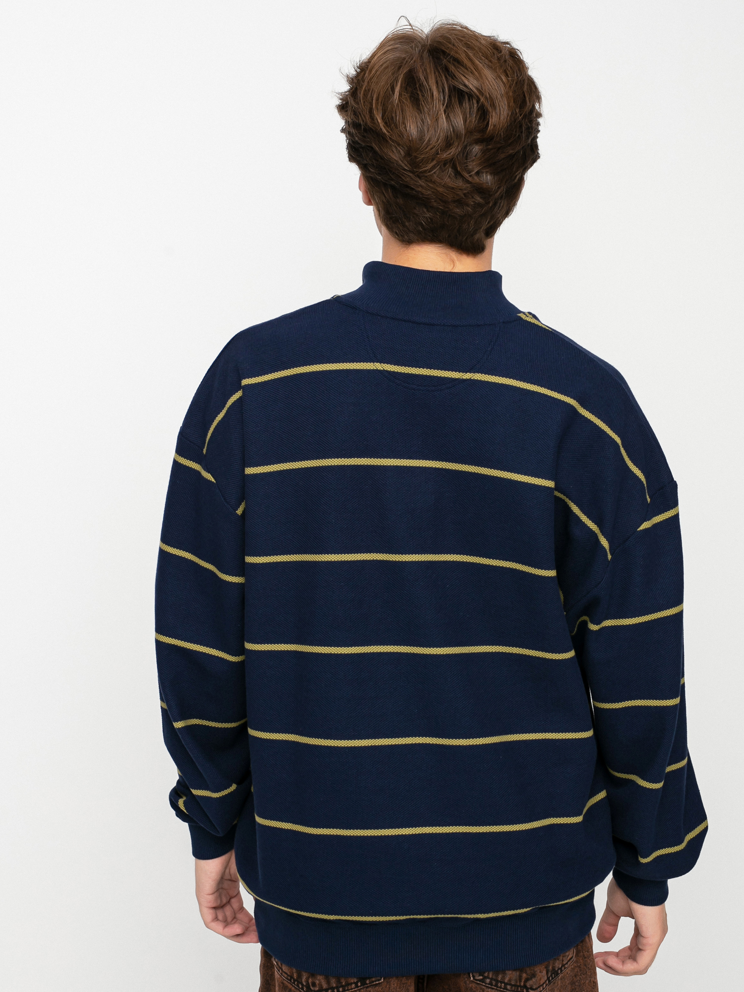 Polar Skate Stripe Zip Neck Sweatshirt - navy blue (navy)