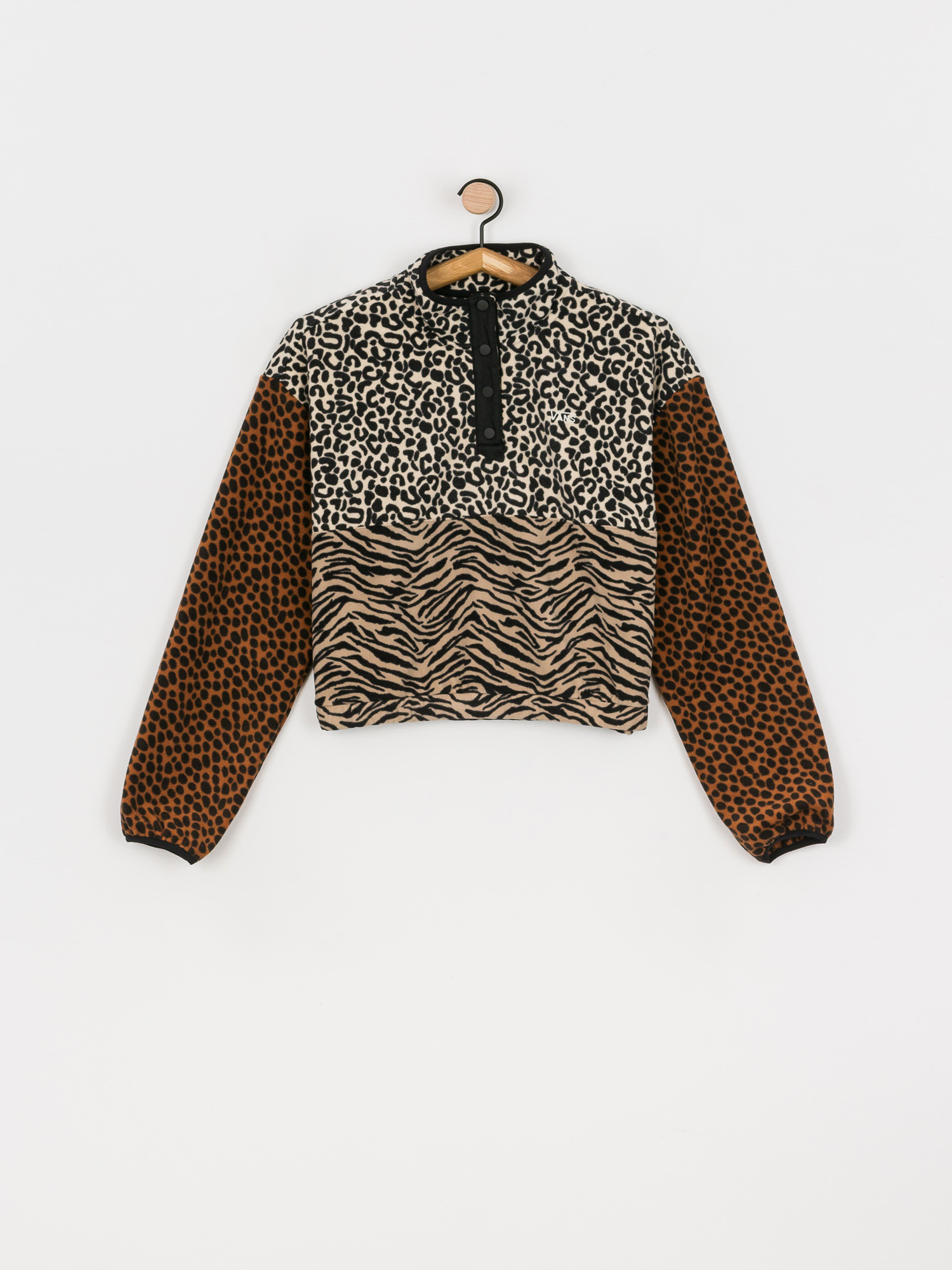 Vans Wild Patchwork Mock Neck Sweatshirt Wmn (animal patchwork)