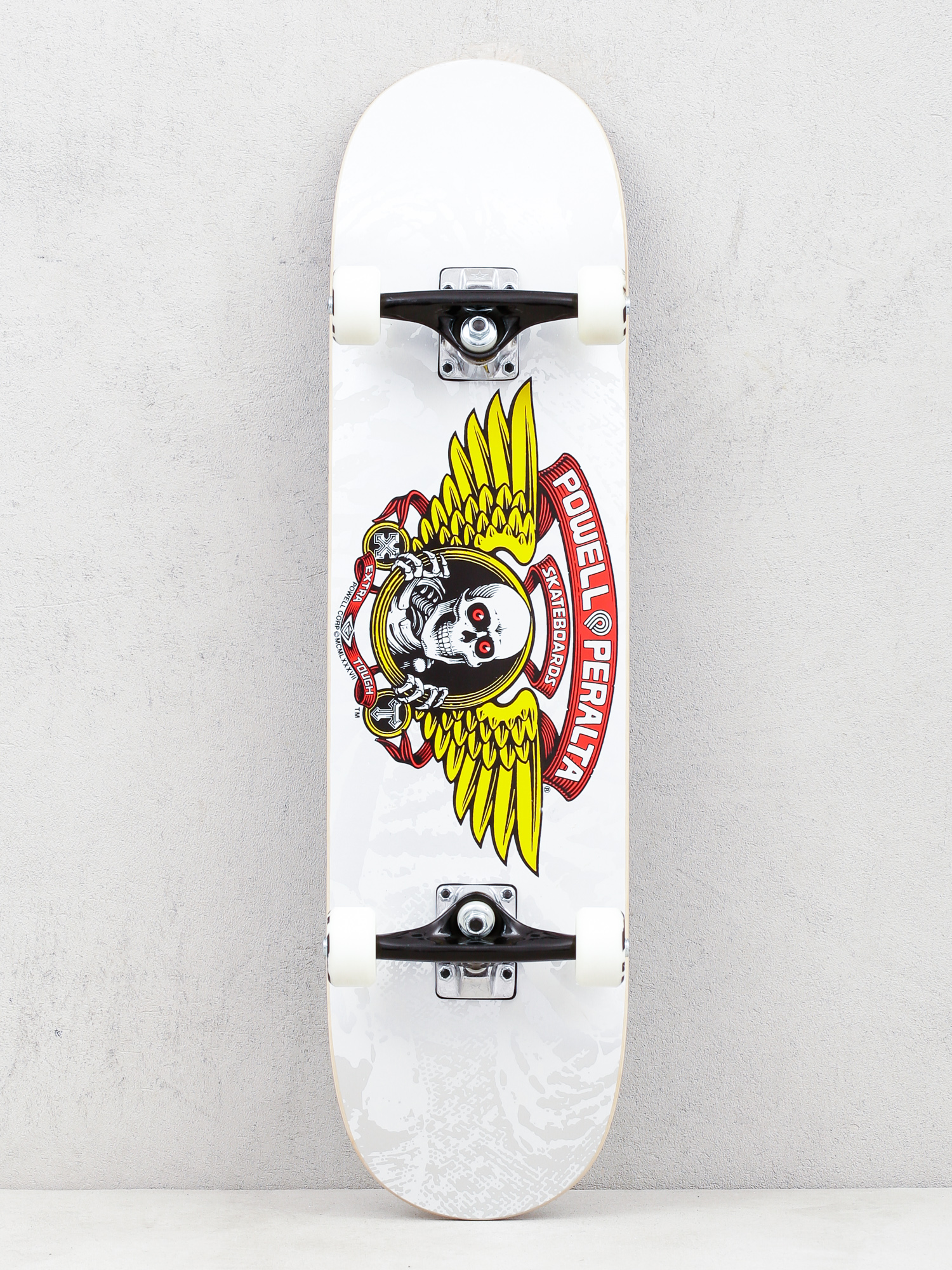 Powell Peralta Winged Ripper Skateboard - white (silver)