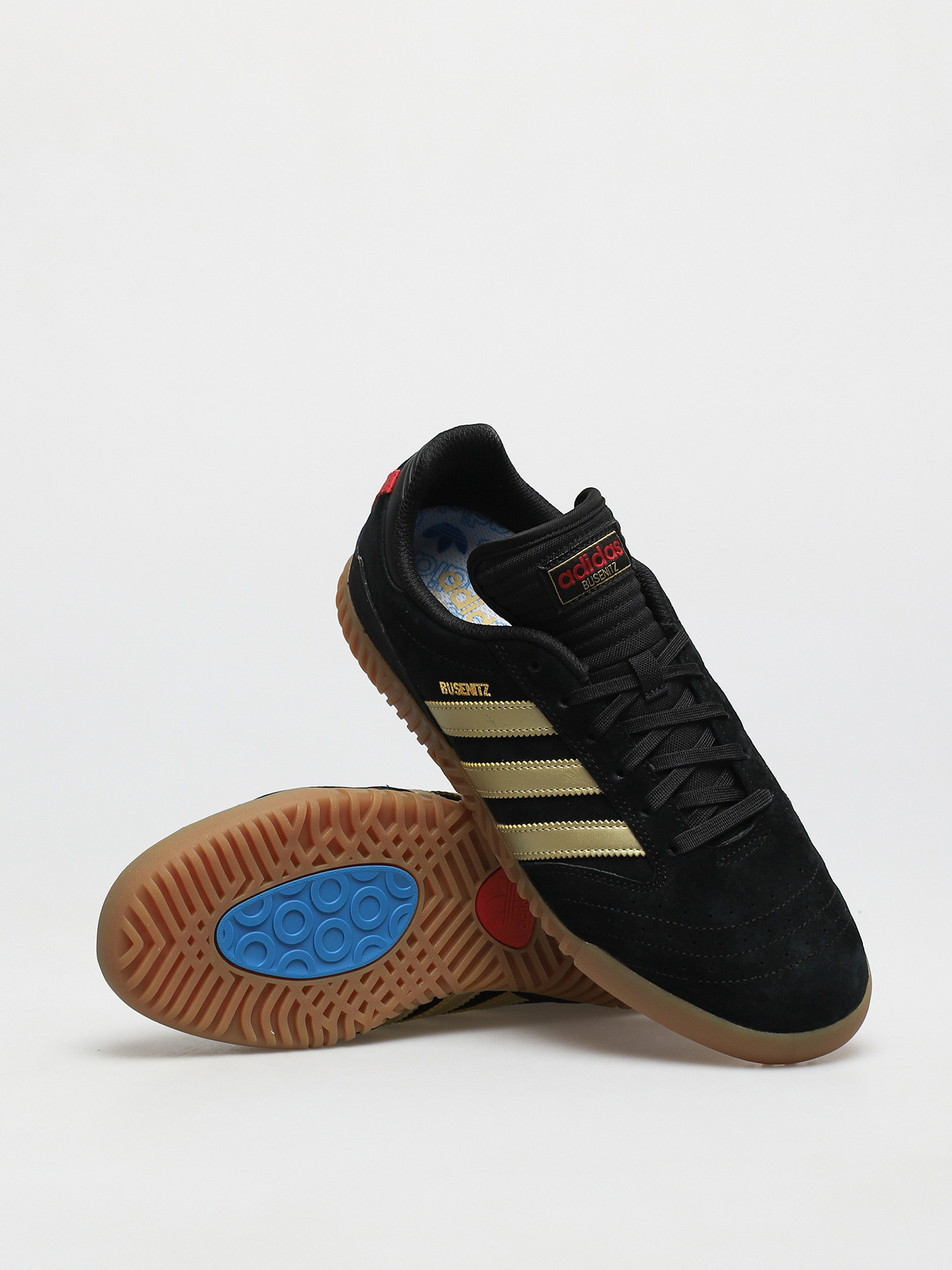 adidas Busenitz Indoor Super Shoes (cblack/goldmt/scarle)