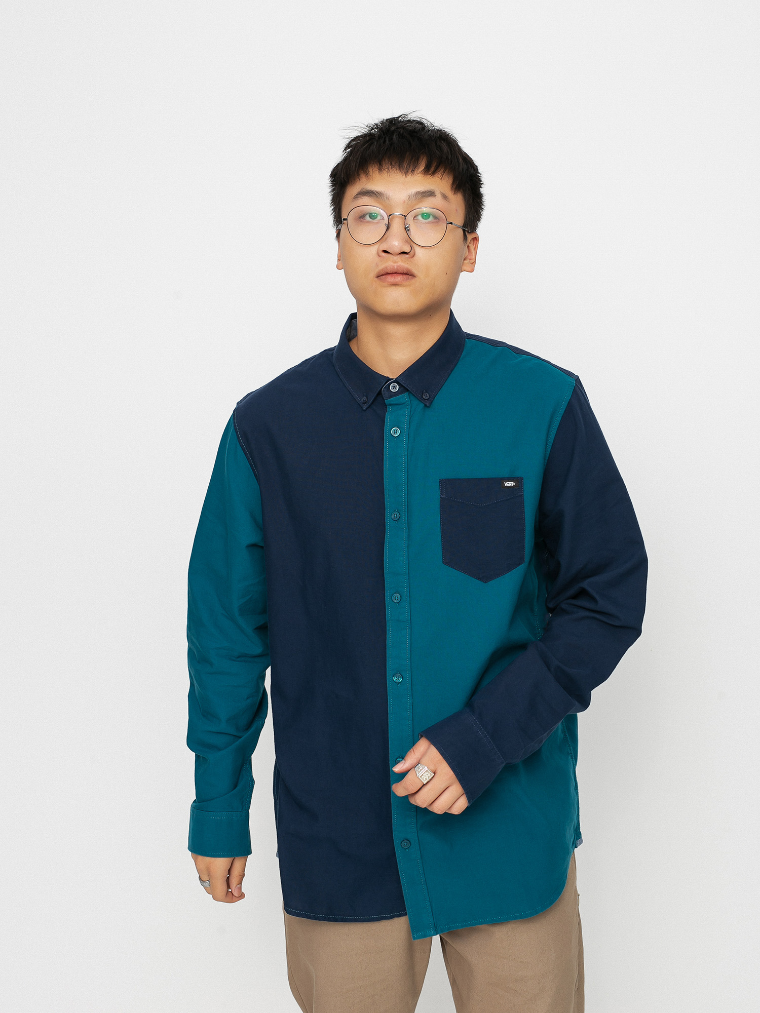 Vans Houser Shirt navy blue (dress blues/blue coral)