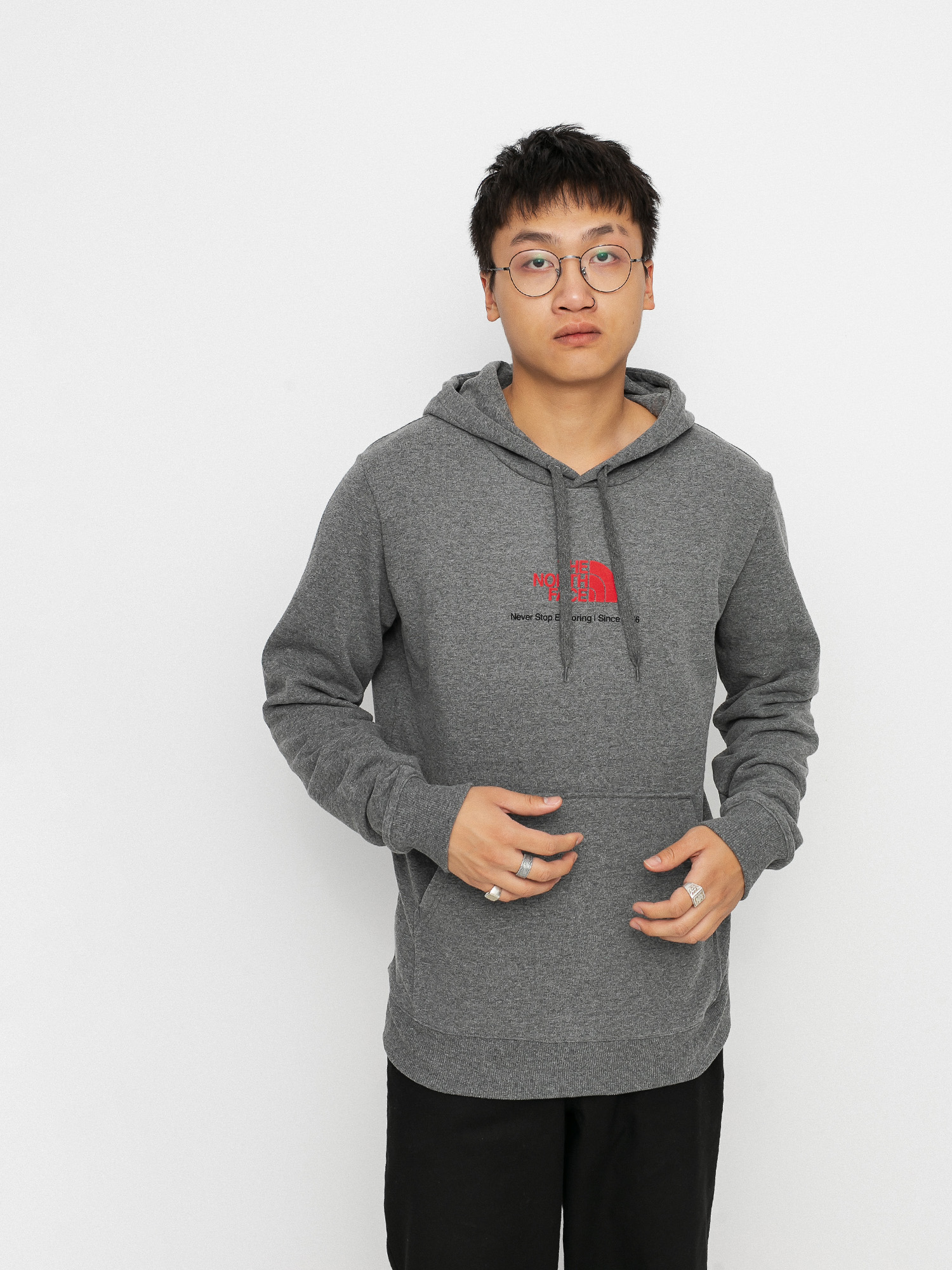 grey north face hoodie