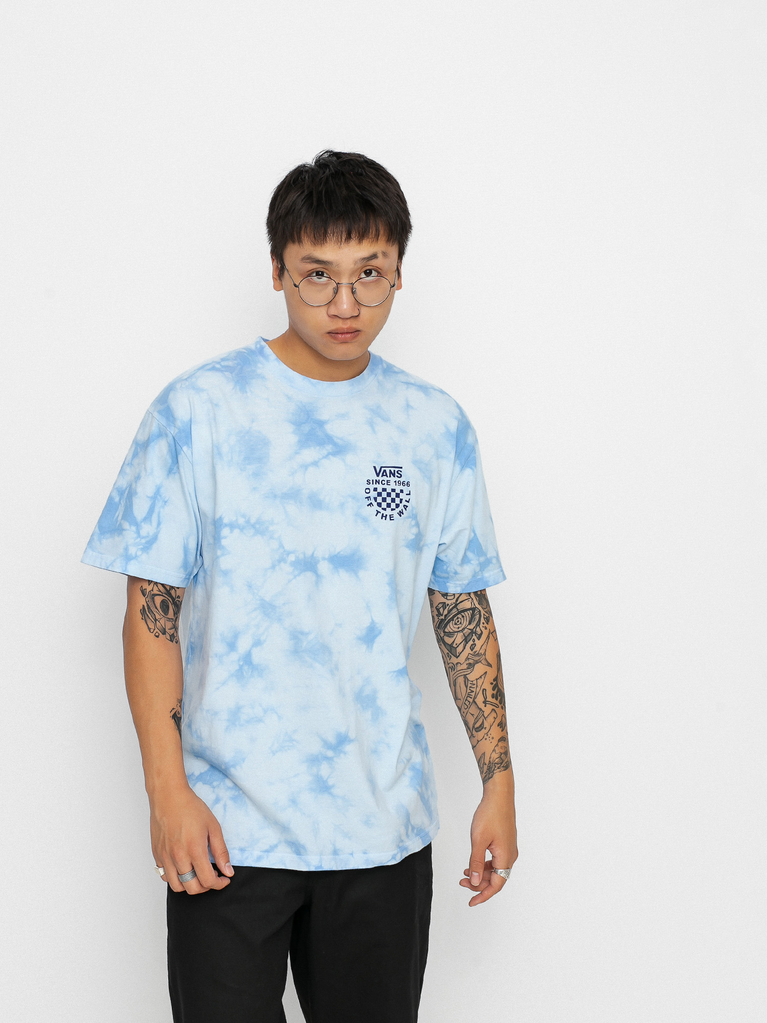 Vans Checker Logo Tie Dye T-shirt (nautical blue)