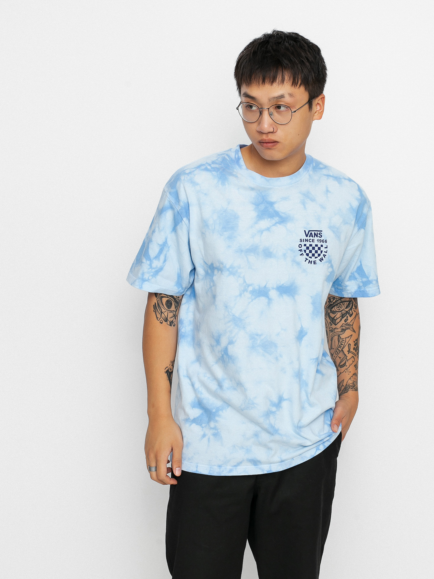 Vans Checker Logo Tie Dye T-shirt (nautical blue)