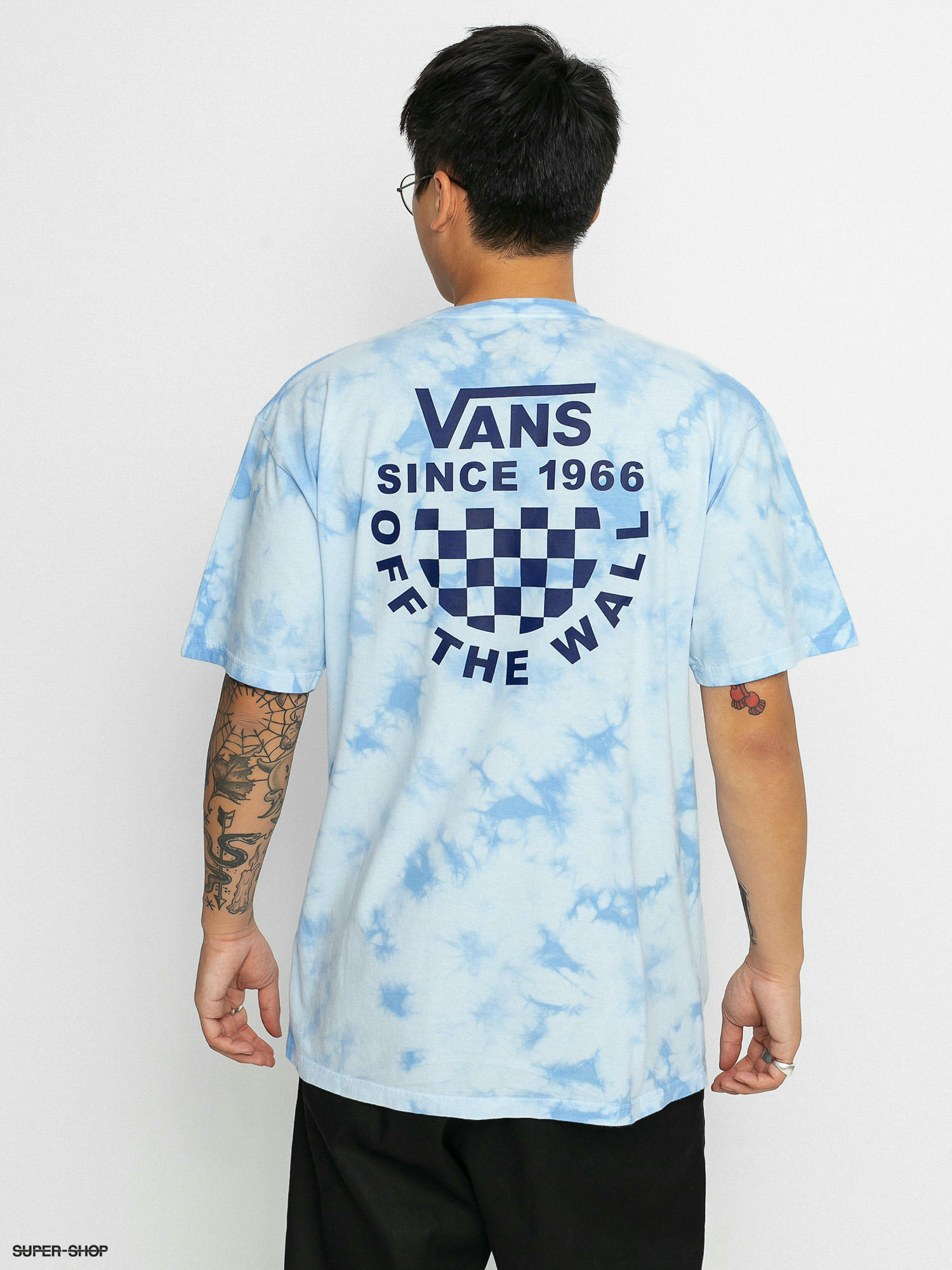 vans blue checkered shirt