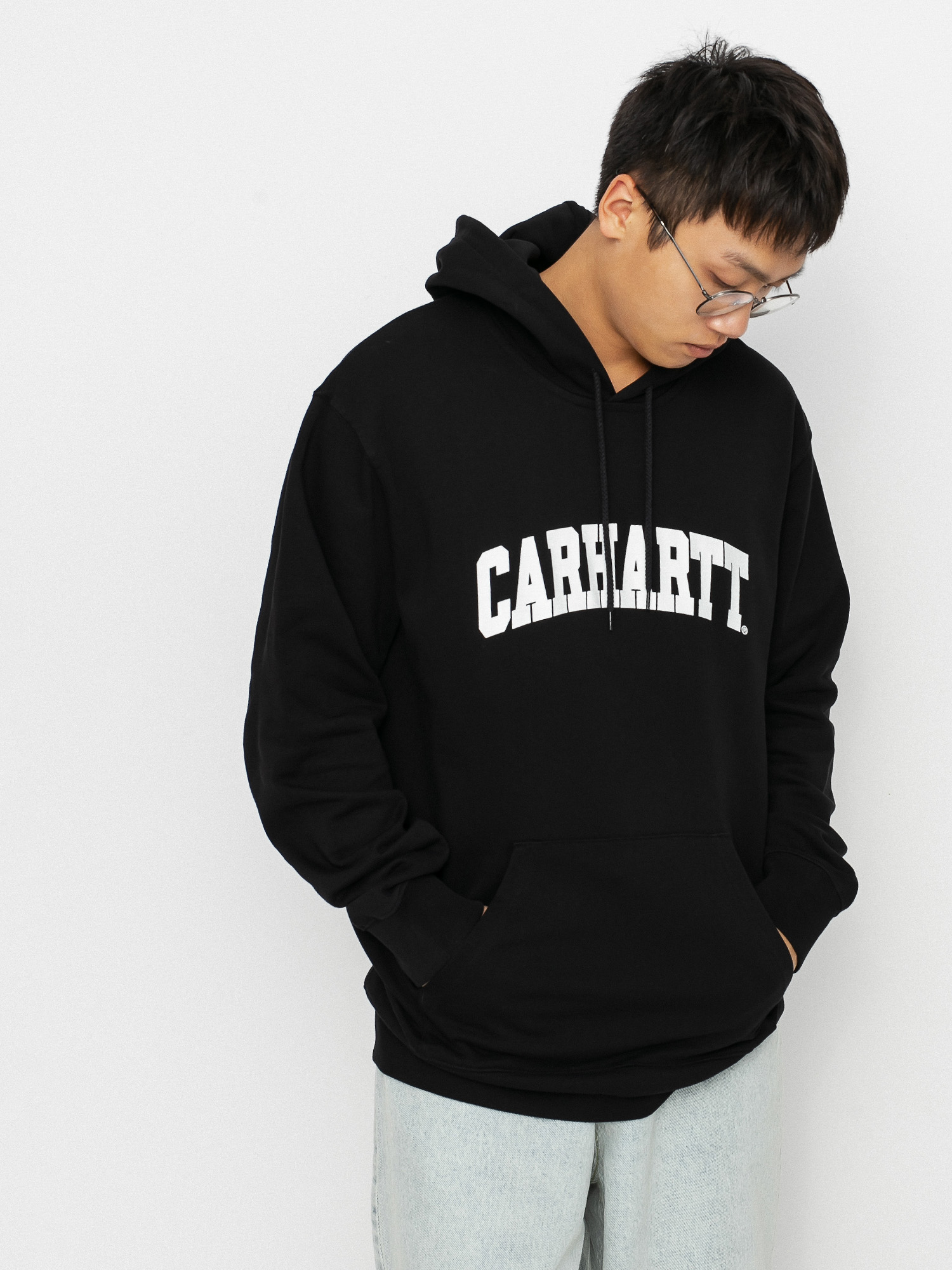 Carhartt WIP University HD Hoodie black white