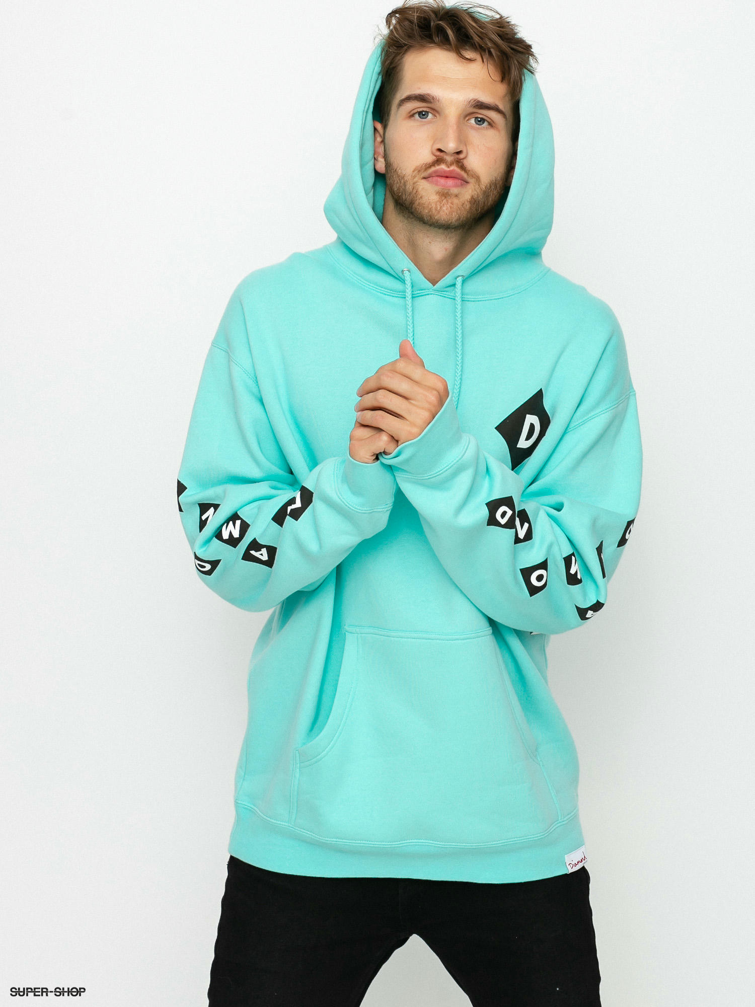 Diamond supply co blue outlet hoodie