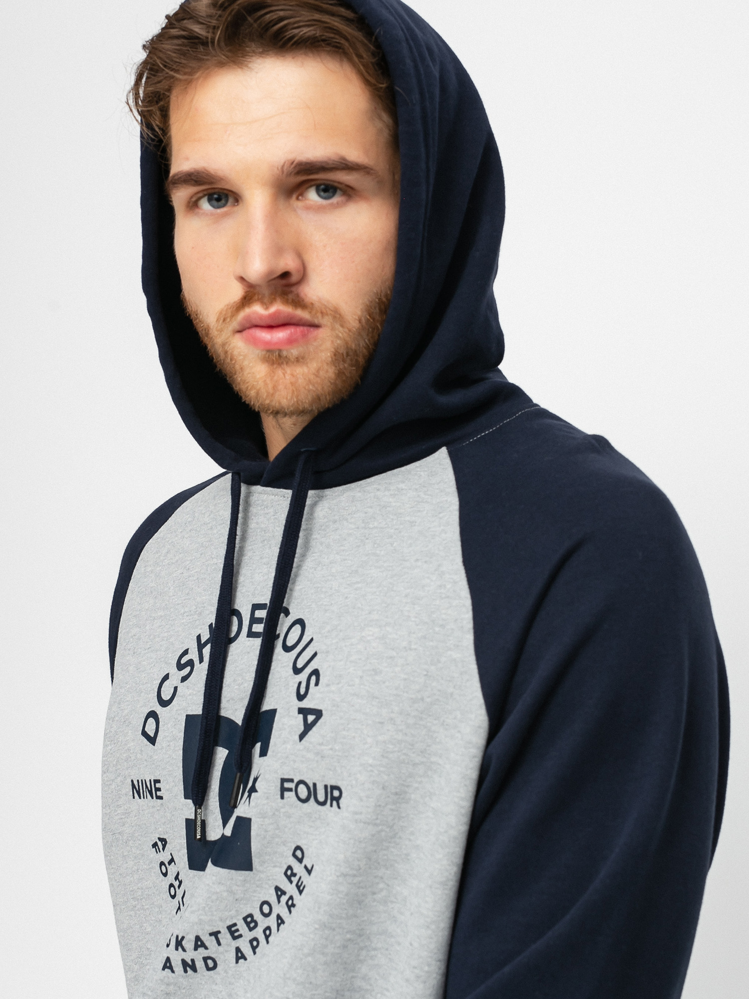 DC Star Pilot Raglan HD Hoodie (heather grey/navy blazer)