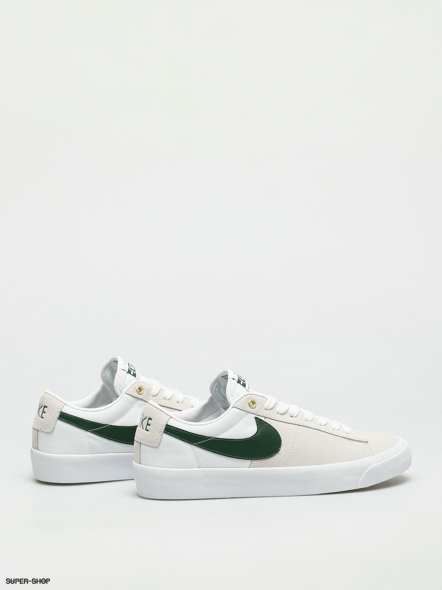 Nike Sb Zoom Blazer Low Pro Gt Shoes White Fir White Gum Light Brown