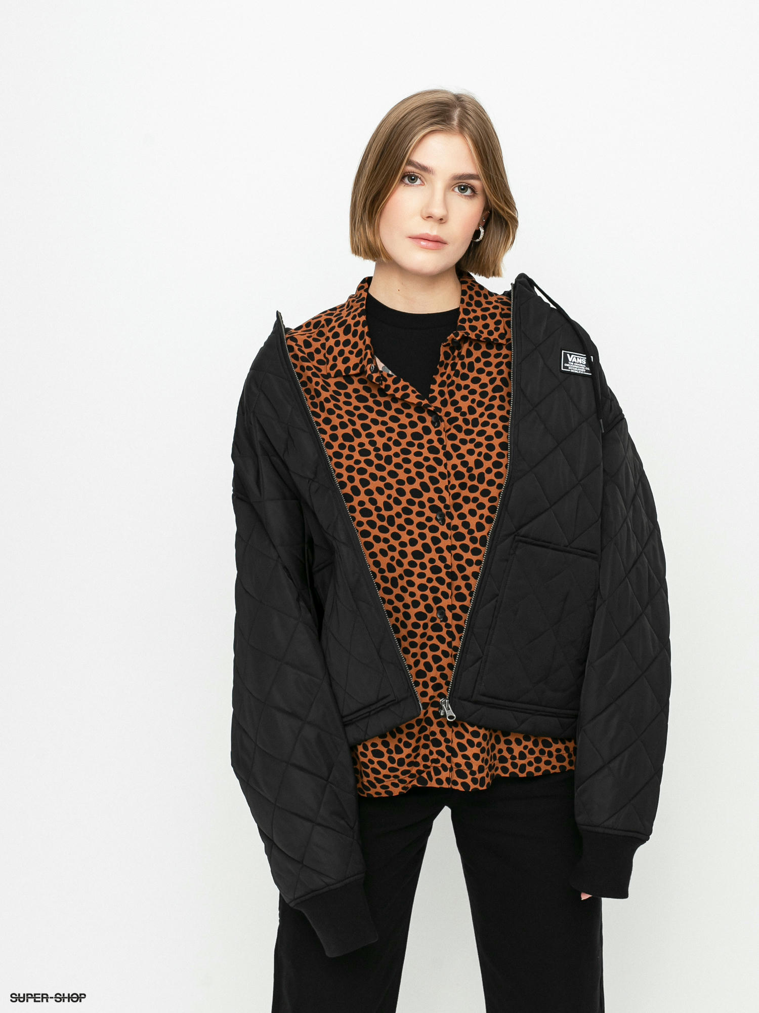 Vans boom boom hood jacket clearance black