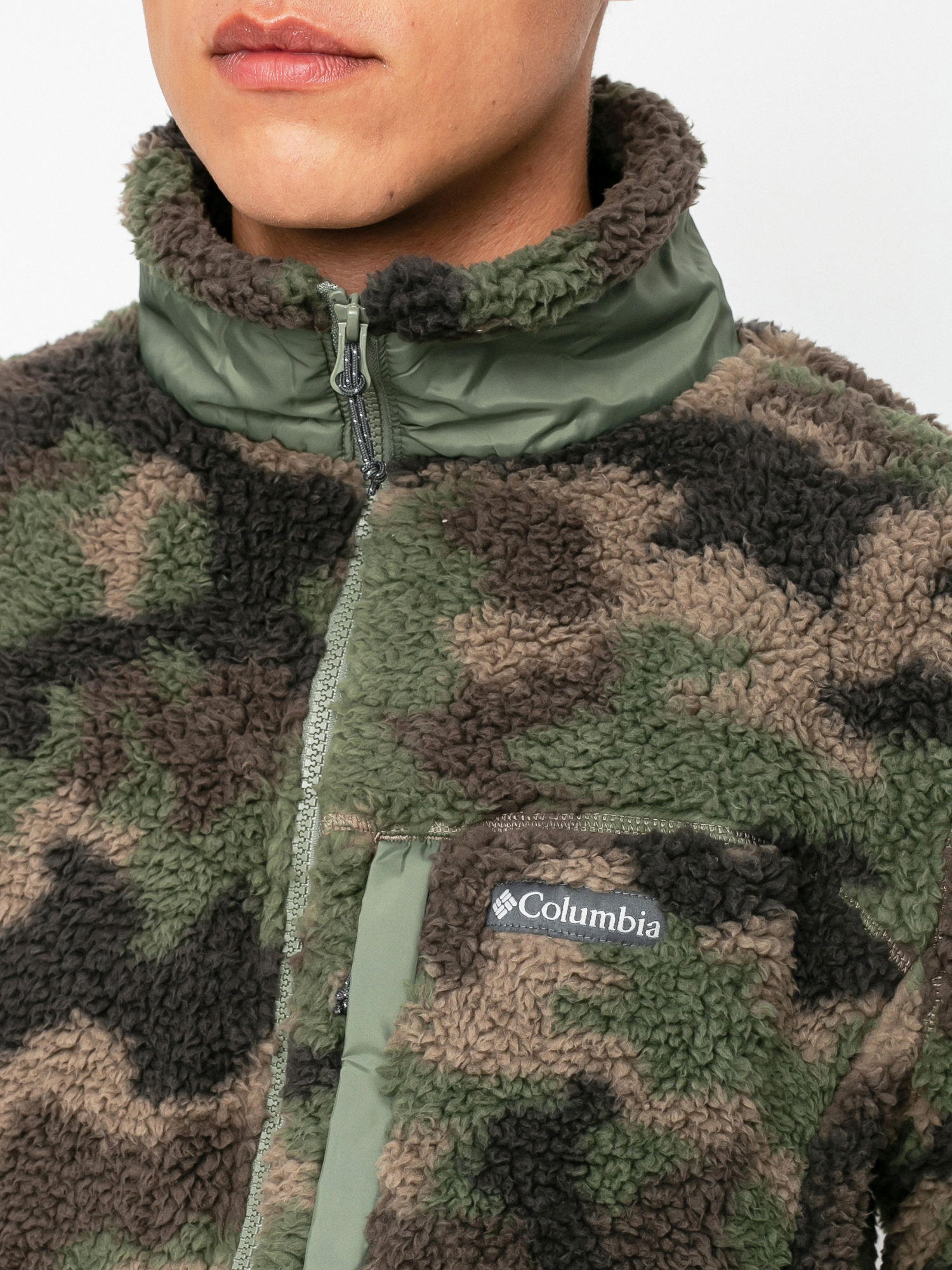 Mens Columbia Winter Pass Fleece (cypress camo)