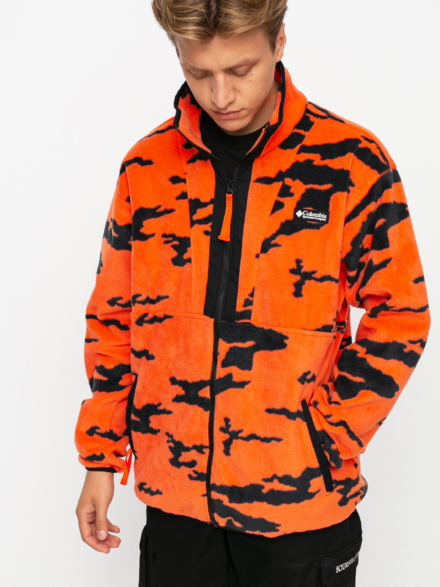 columbia camo fleece zip up