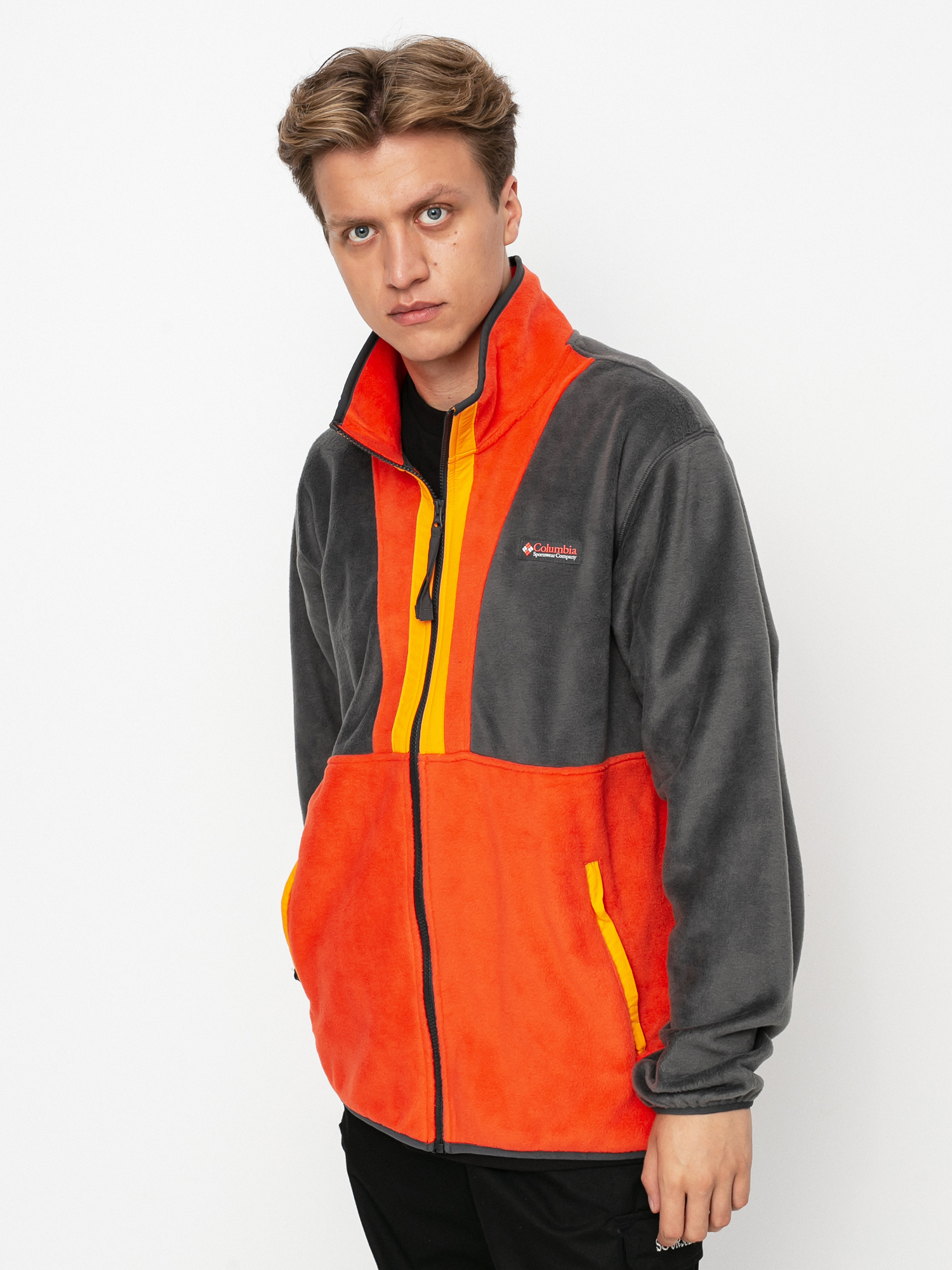 Herren Columbia Back Bowl Fleece jacke (red quartz/shark)