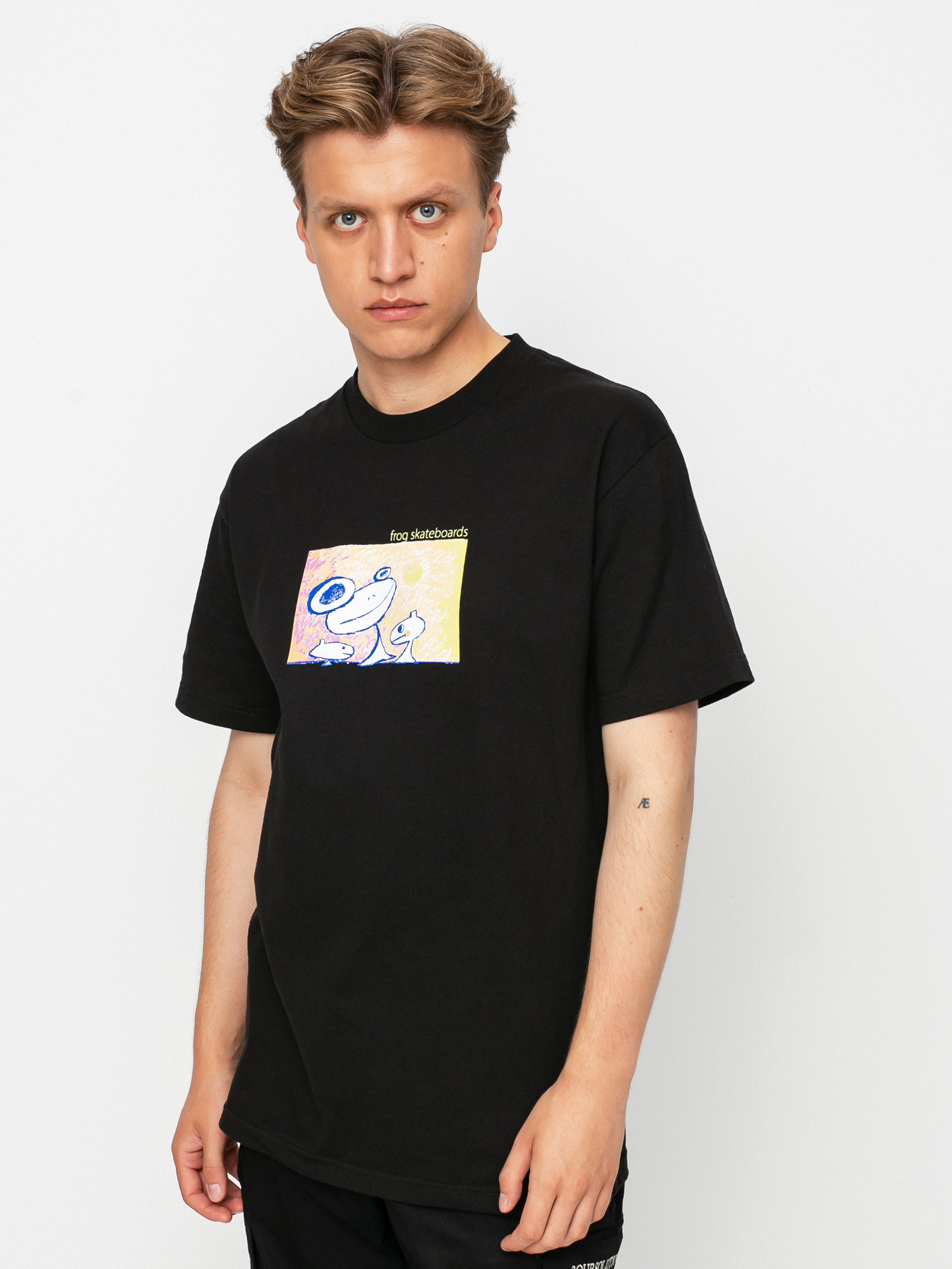 Frog Skateboards Floating Again T-shirt (black)