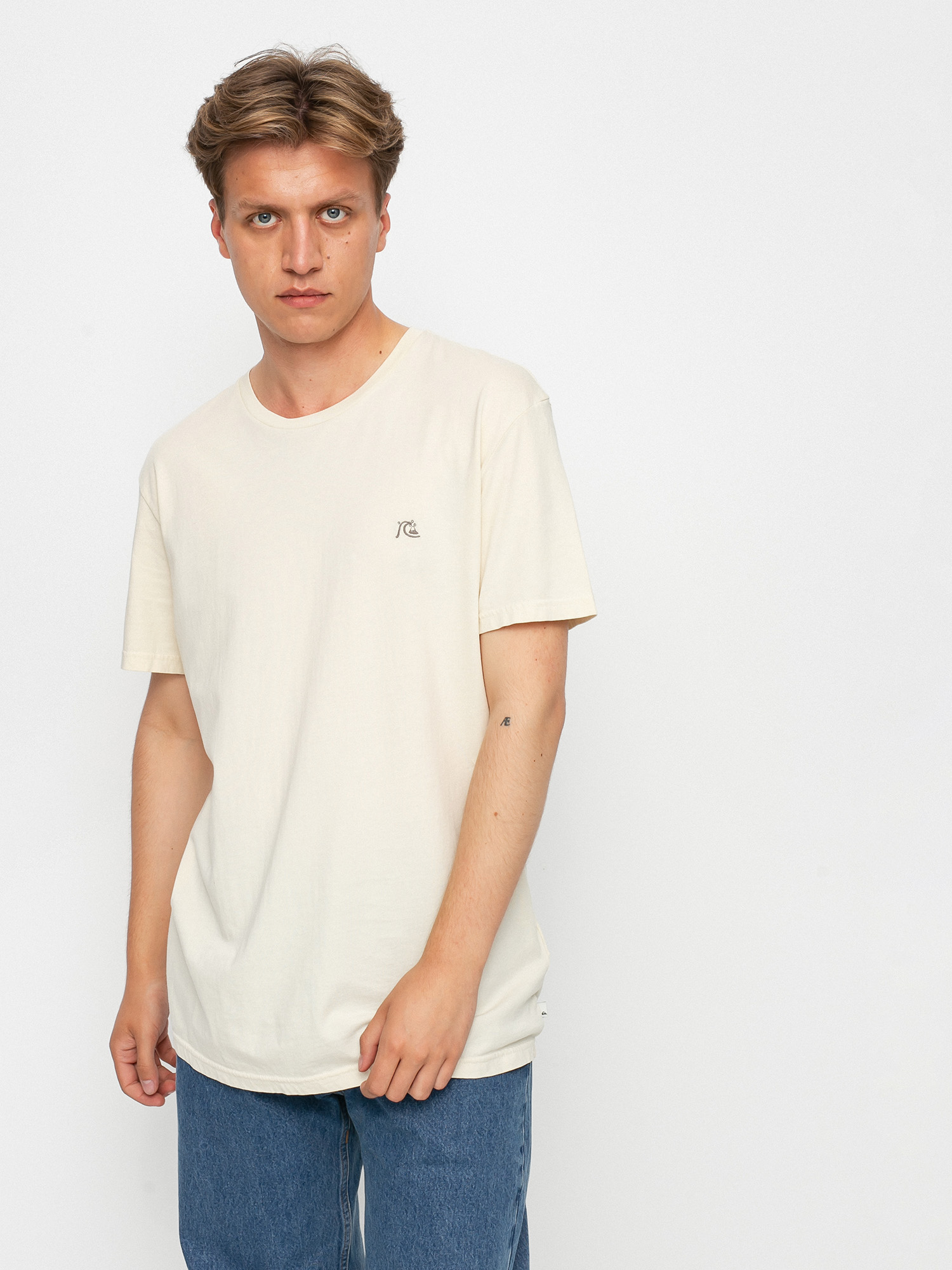 Quiksilver Basic Bubble Embroidery T-Shirt (oatmeal)