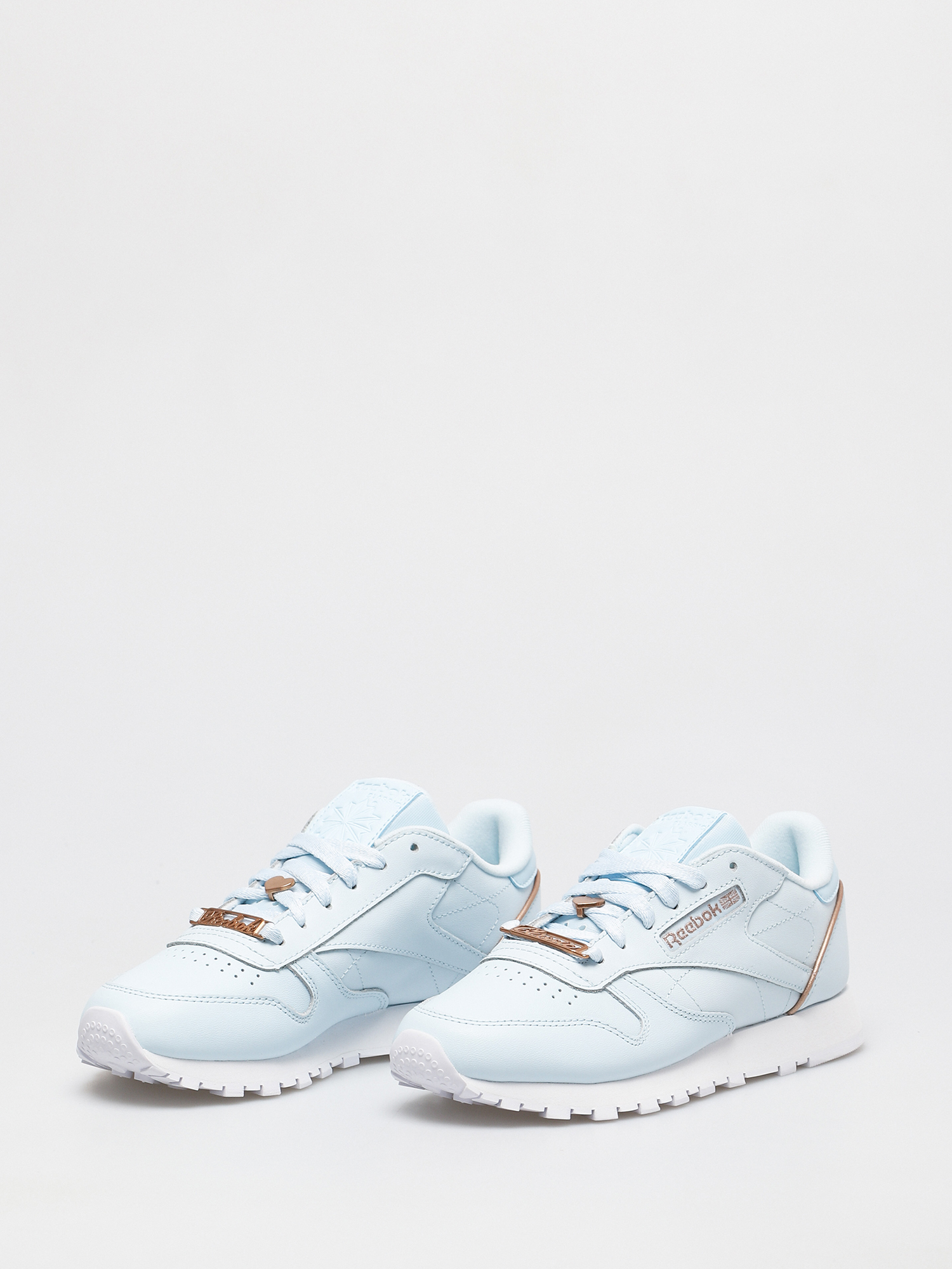 Reebok Cl Lthr Shoes Wmn (glablu/golbro/ftwwht)