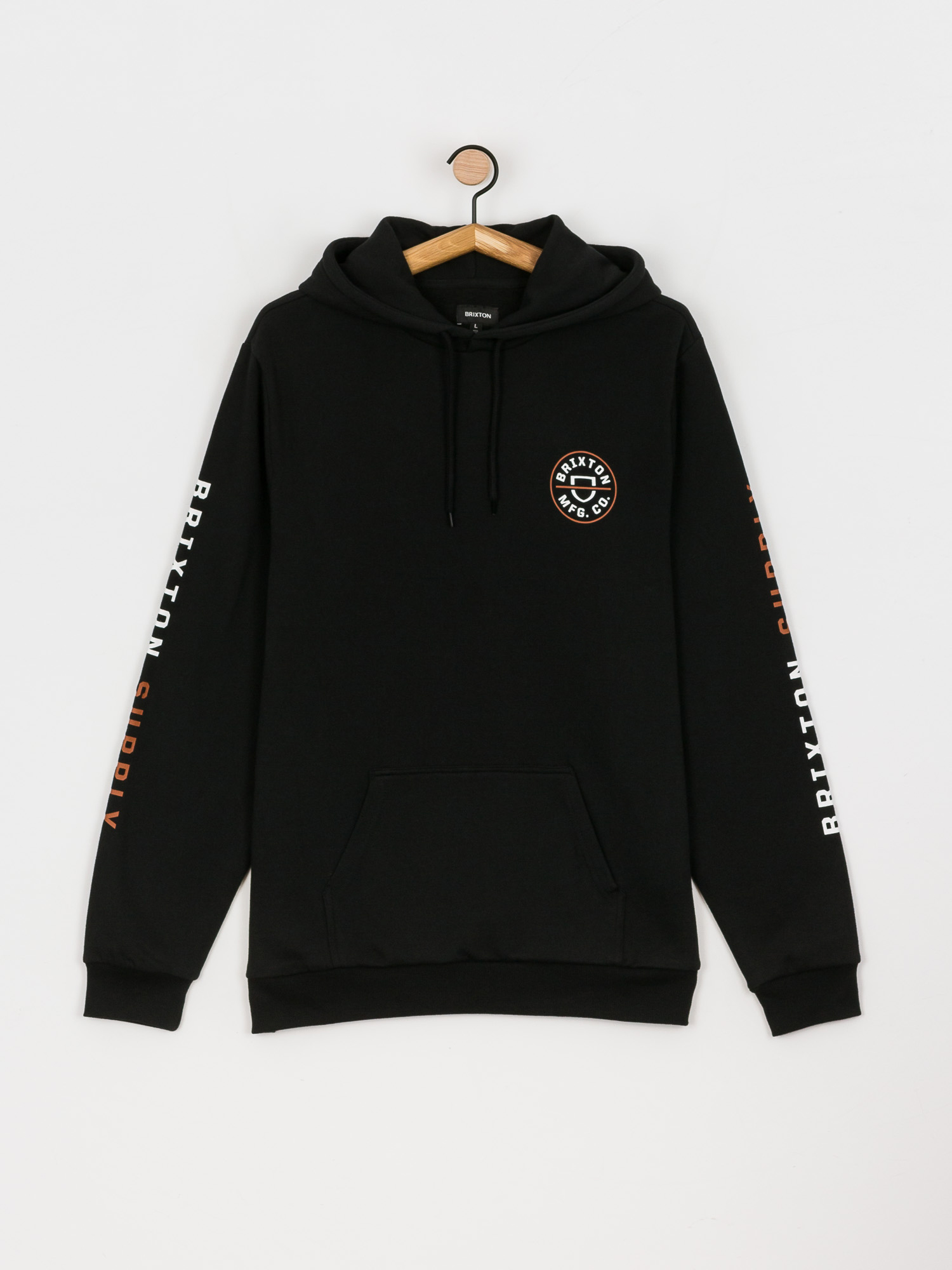 Brixton Crest HD Hoodie (black/caramel/white)