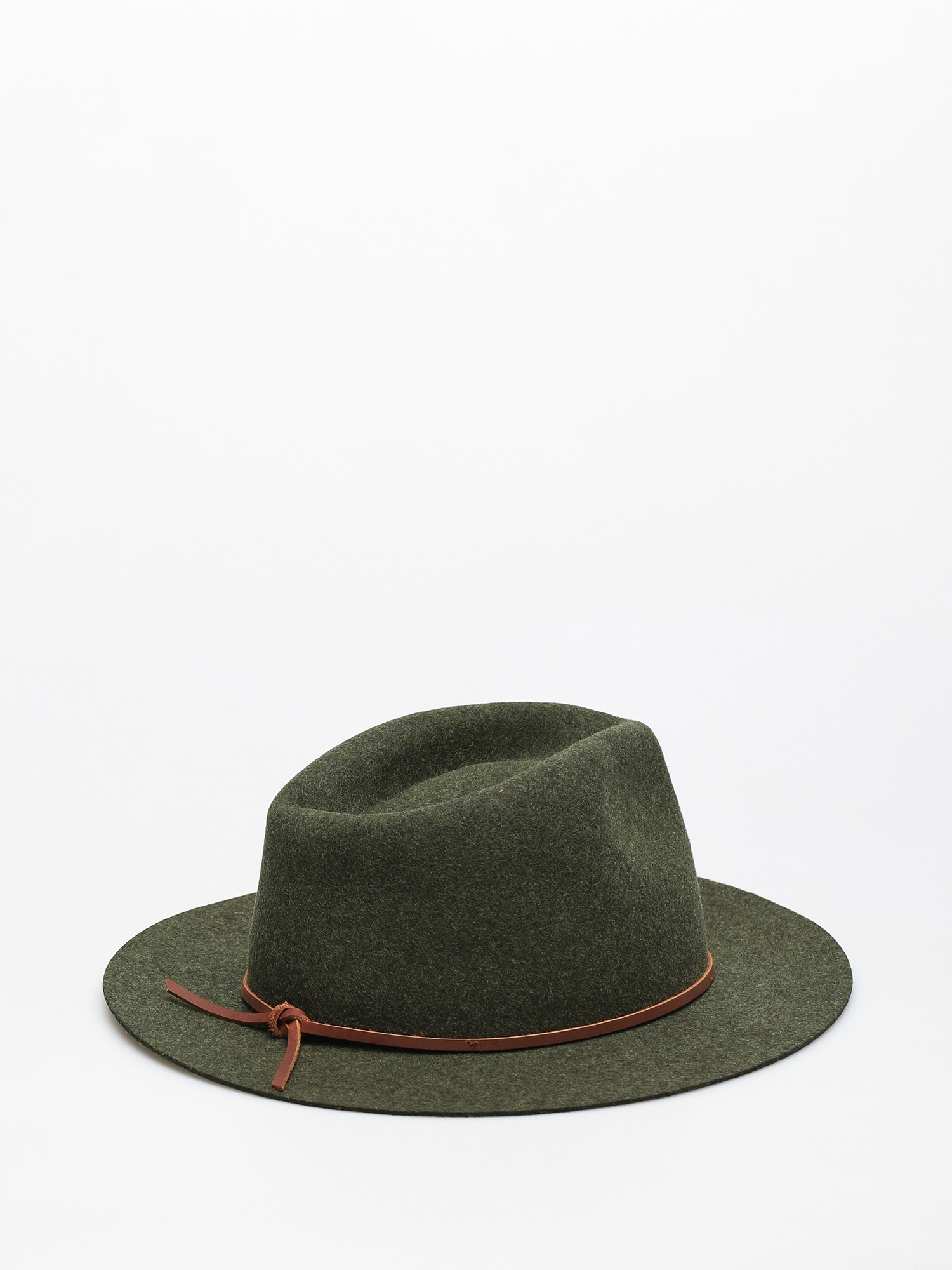 Brixton Wesley Fedora Hat (moss/brown mix)
