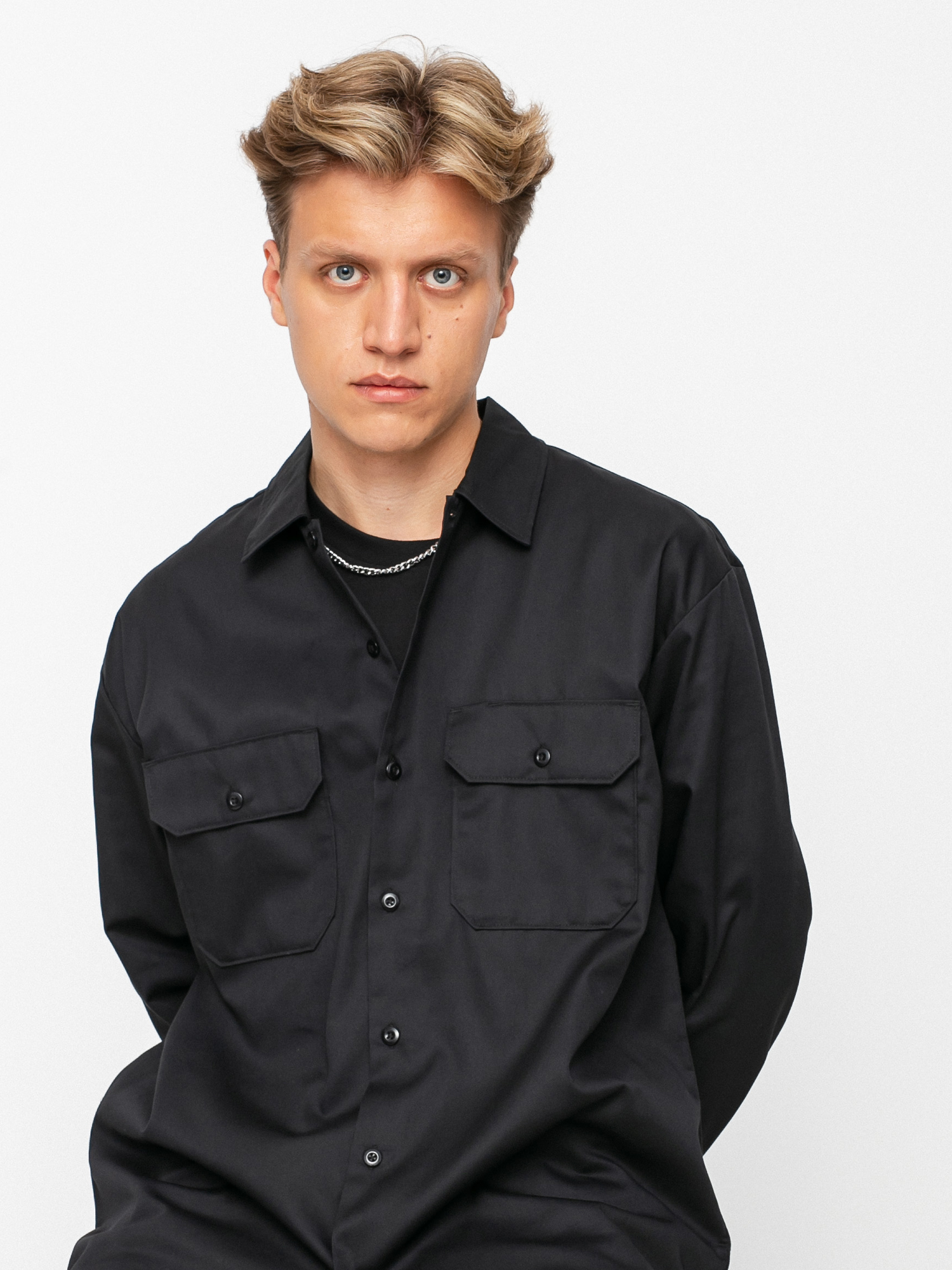 Dickies Long Sleeve Work Shirt (black)