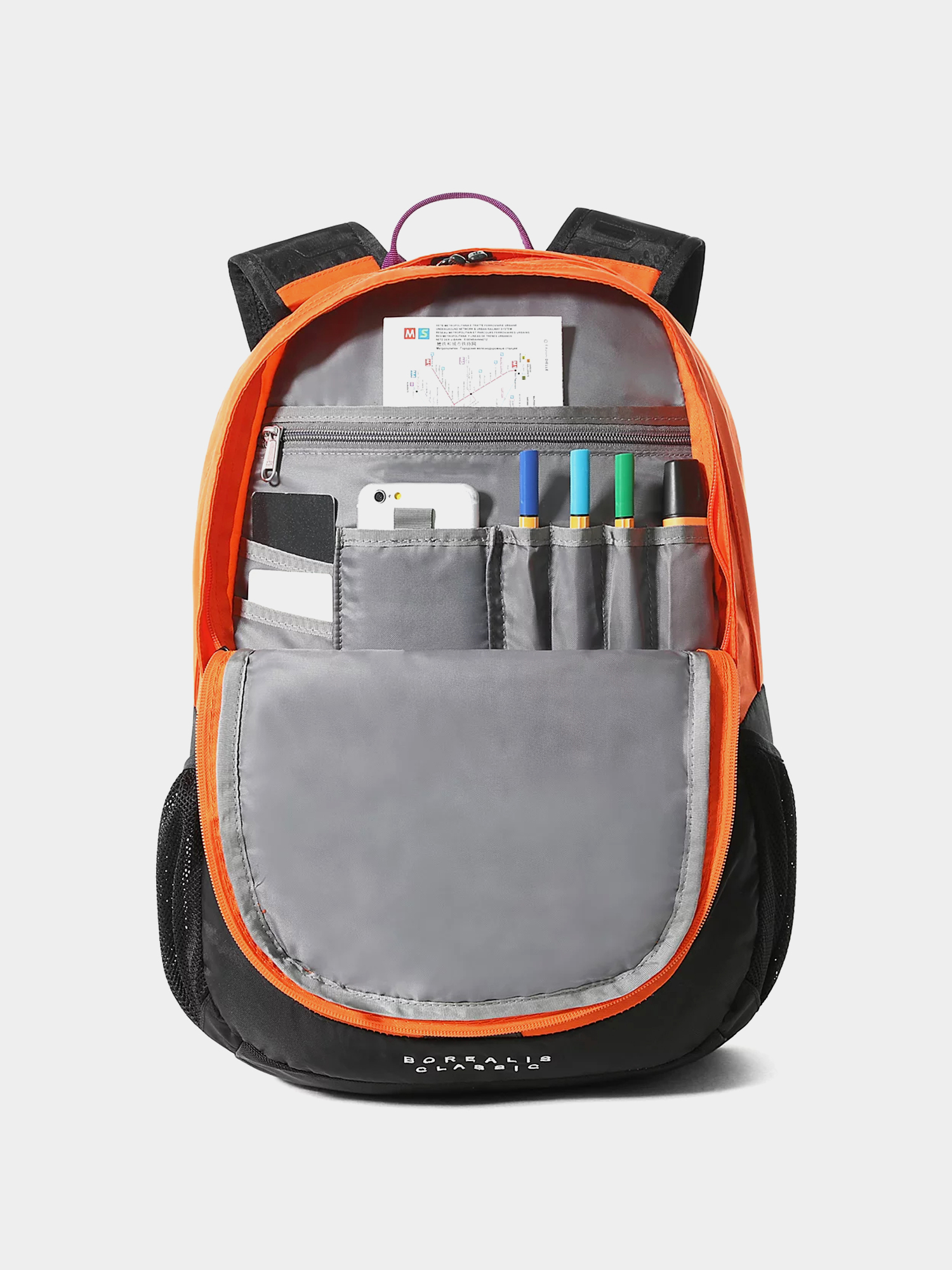 The North Face Borealis Backpack (red orange/gravity purple)