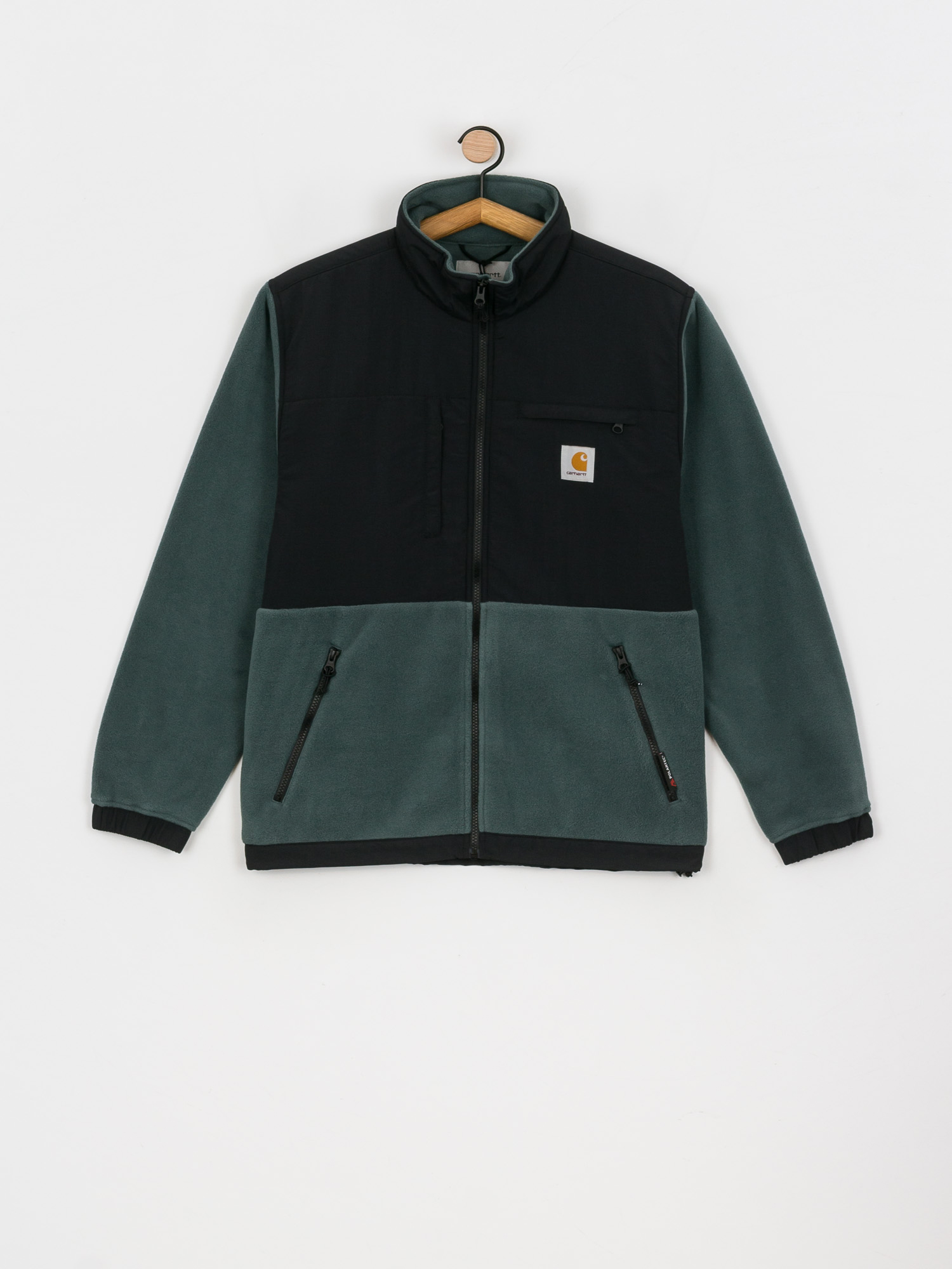Herren Carhartt WIP Nord Fleecejacke (eucalyptus/black)