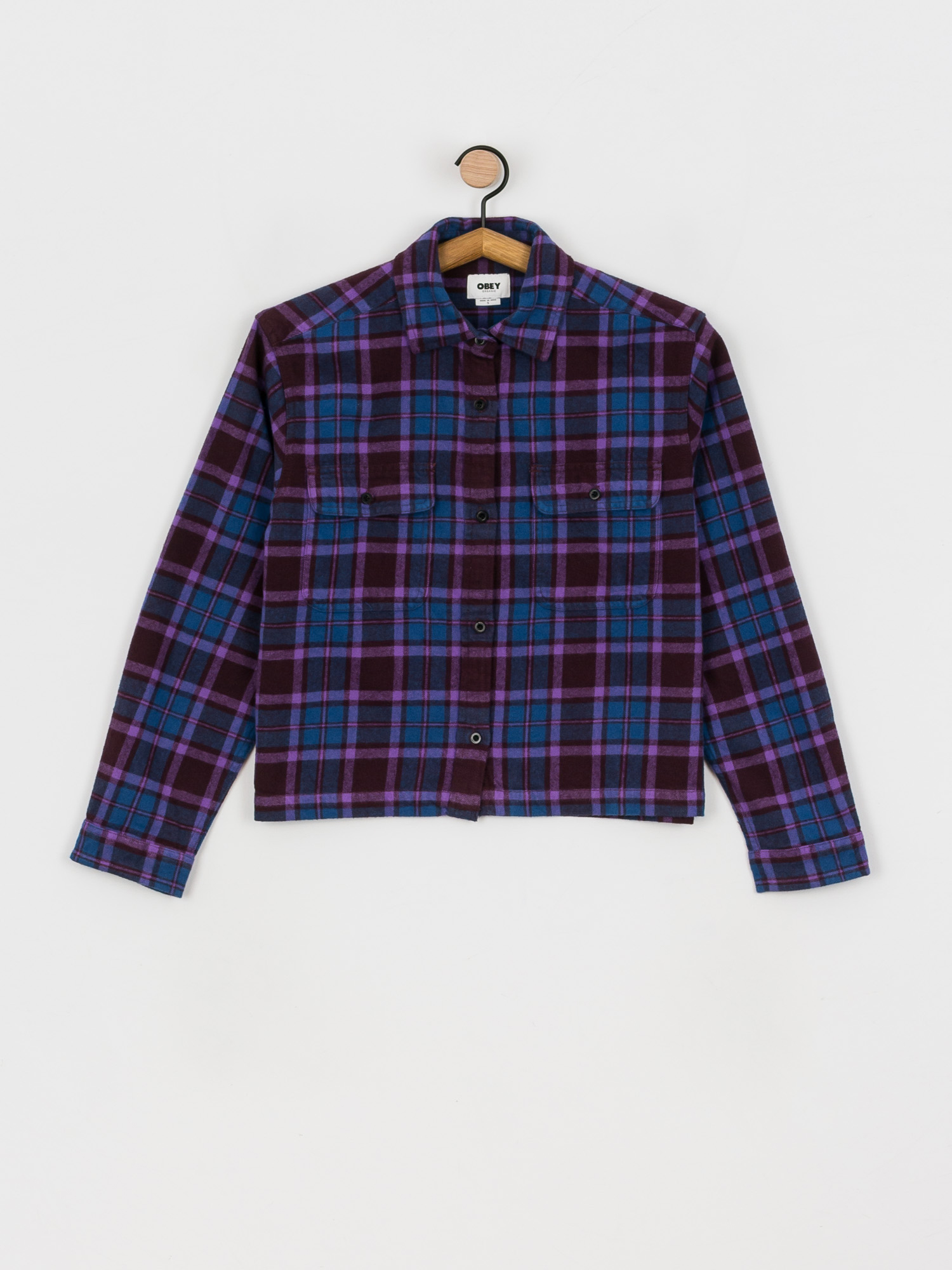 OBEY Camille Flannel Shirt Wmn (brown 