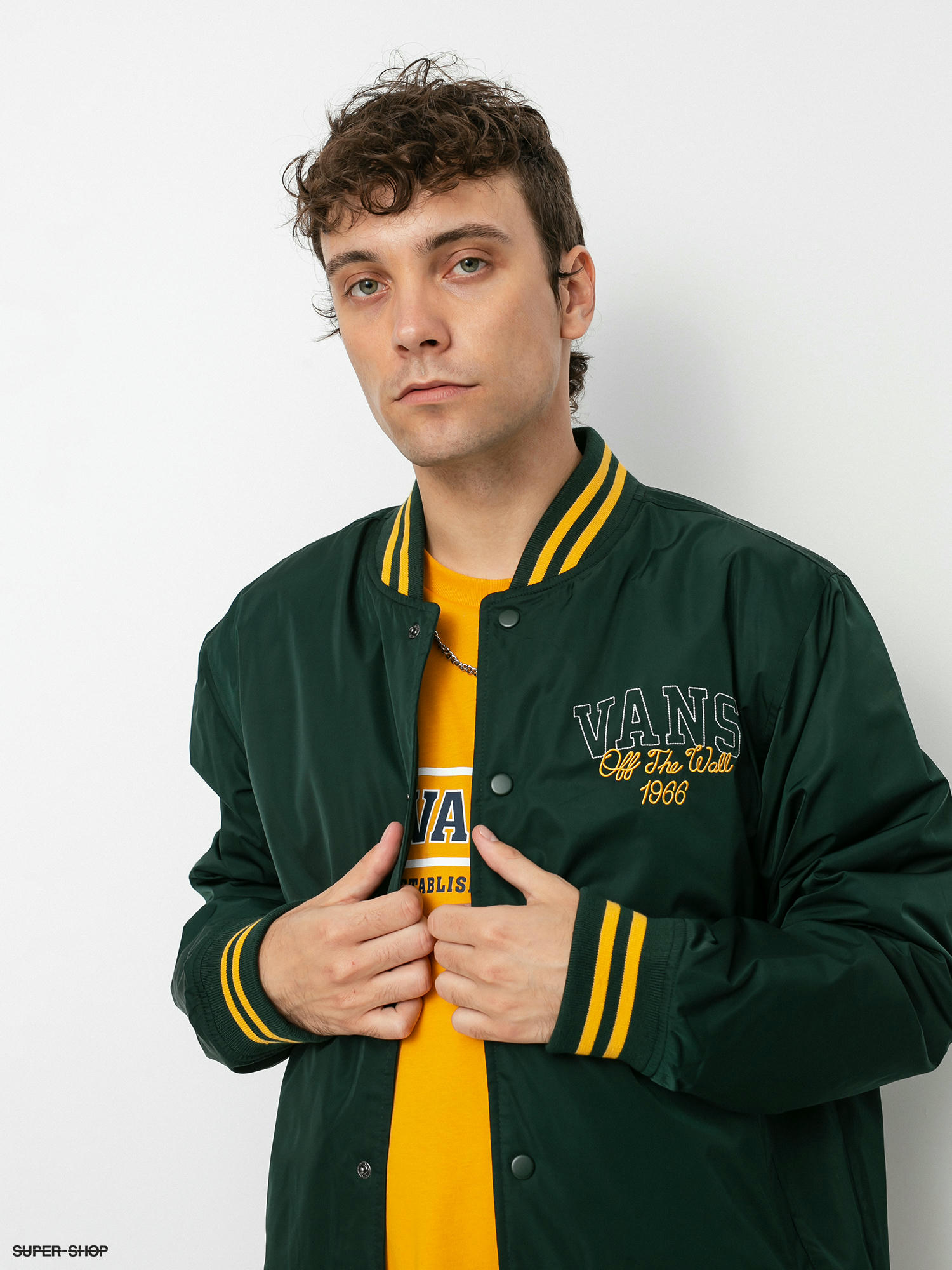 Vans 66 Champs Varsity Jacket green scarab