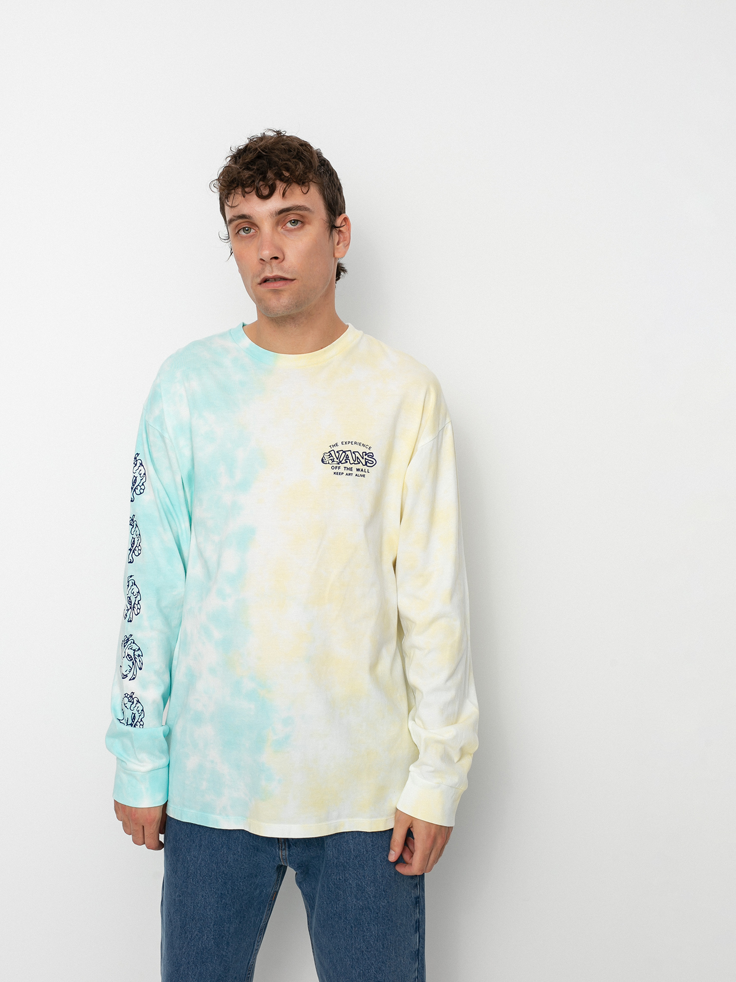 Vans The Experience Tie Dye Longsleeve (porcelngrn/gldnglw/tiedye)