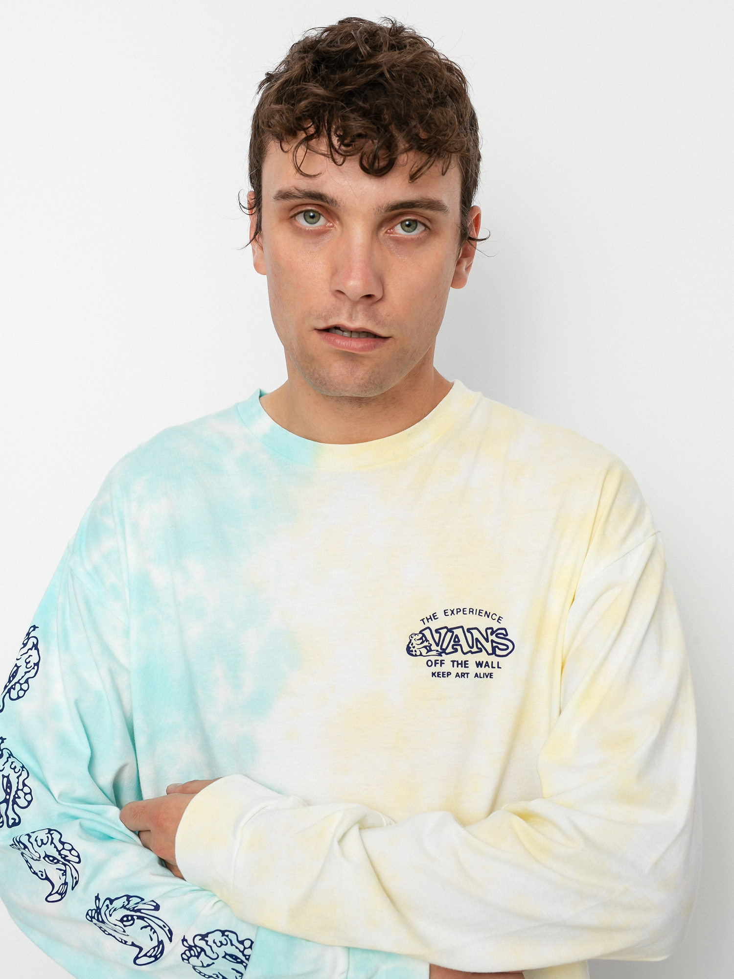 Vans The Experience Tie Dye Longsleeve (porcelngrn/gldnglw/tiedye)