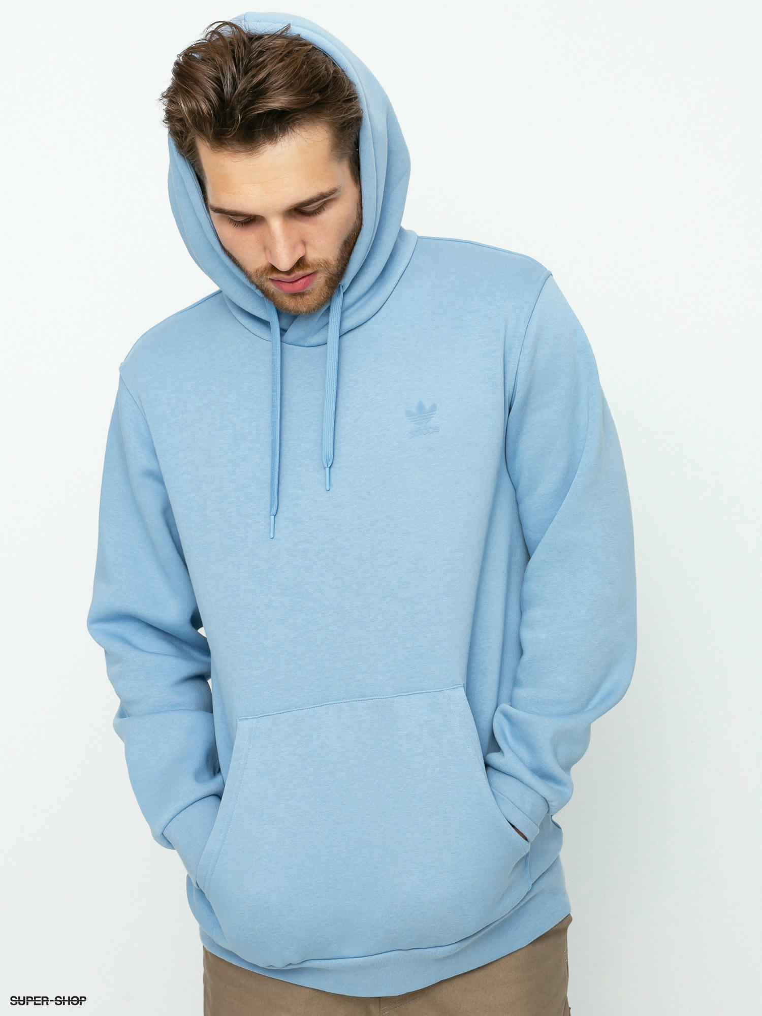 adidas original light blue hoodie