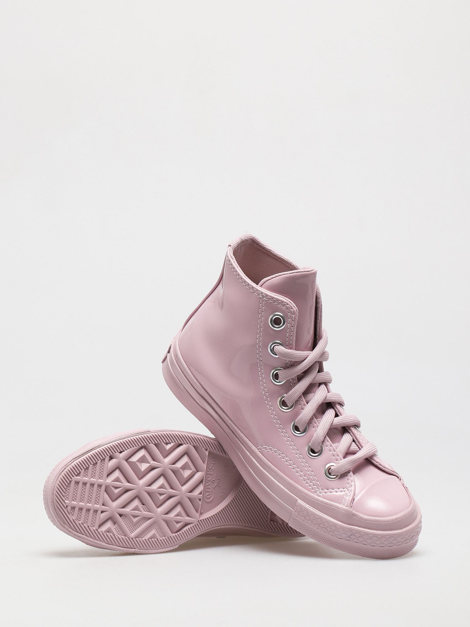 Light pink leather converse best sale